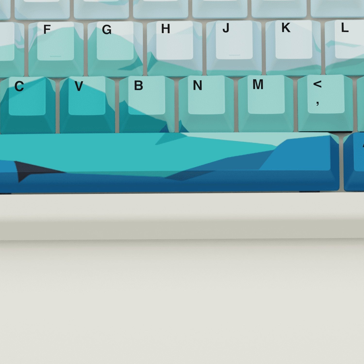 Sunset Design Keycaps and Mechanical Keyboard