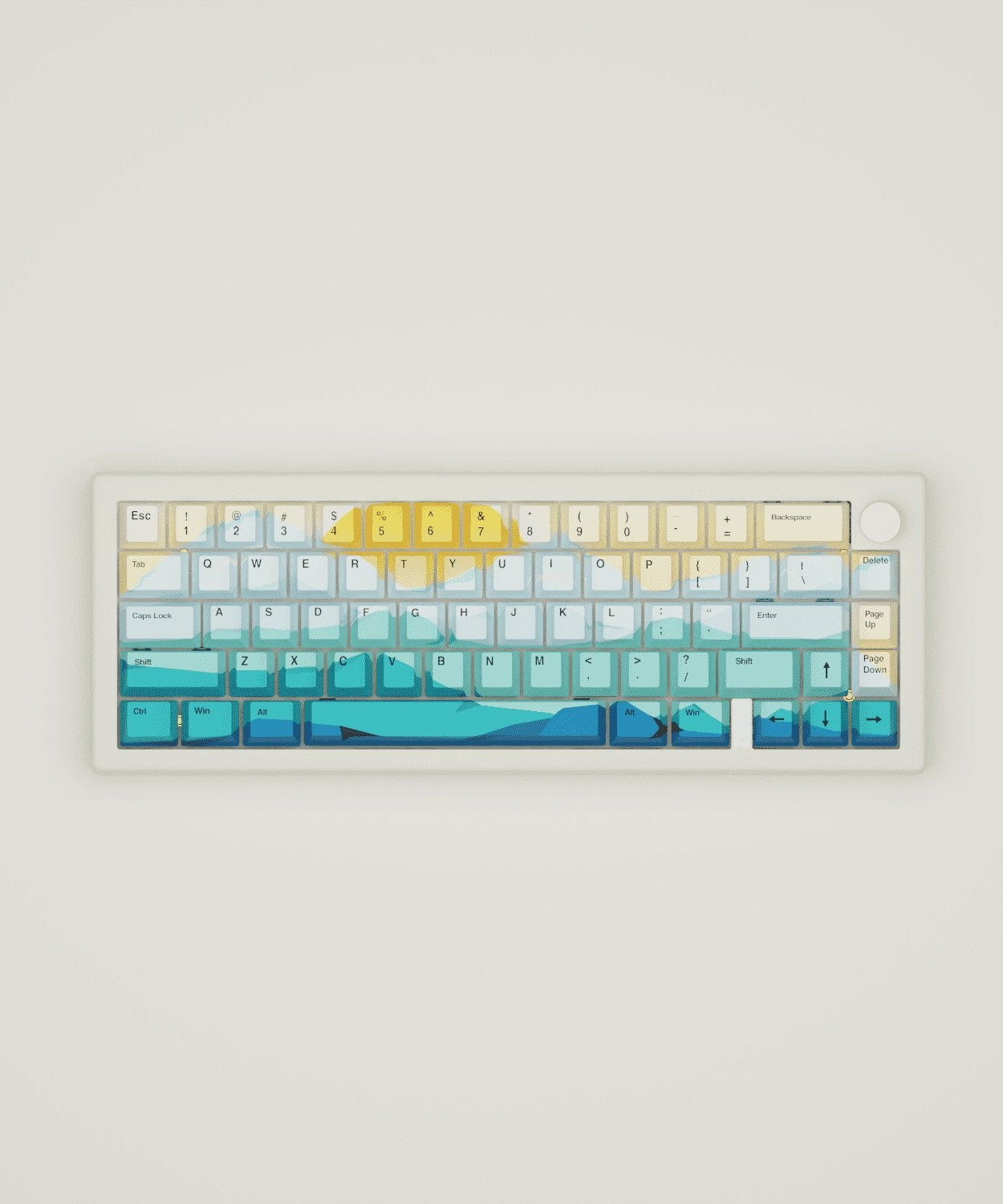 Sunset Design Keycaps and Mechanical Keyboard