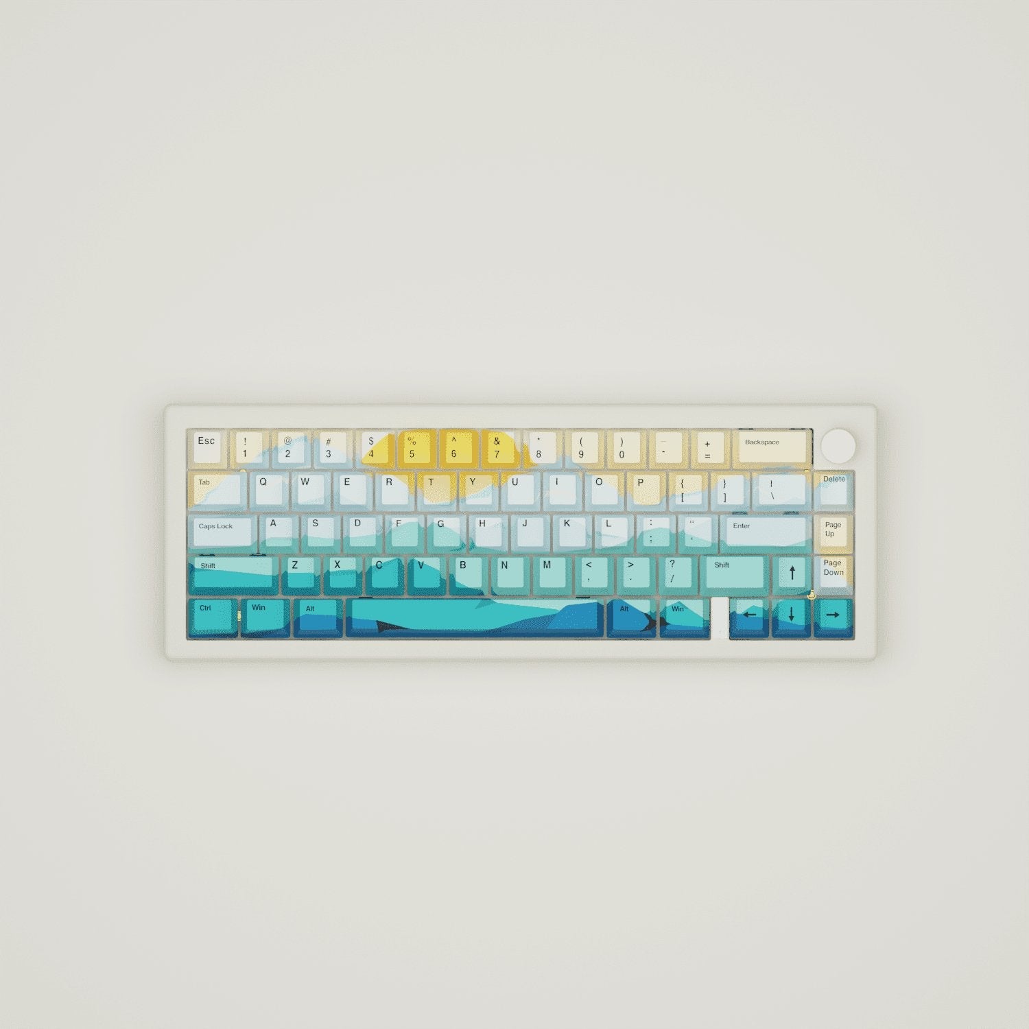 Sunset Design Keycaps and Mechanical Keyboard