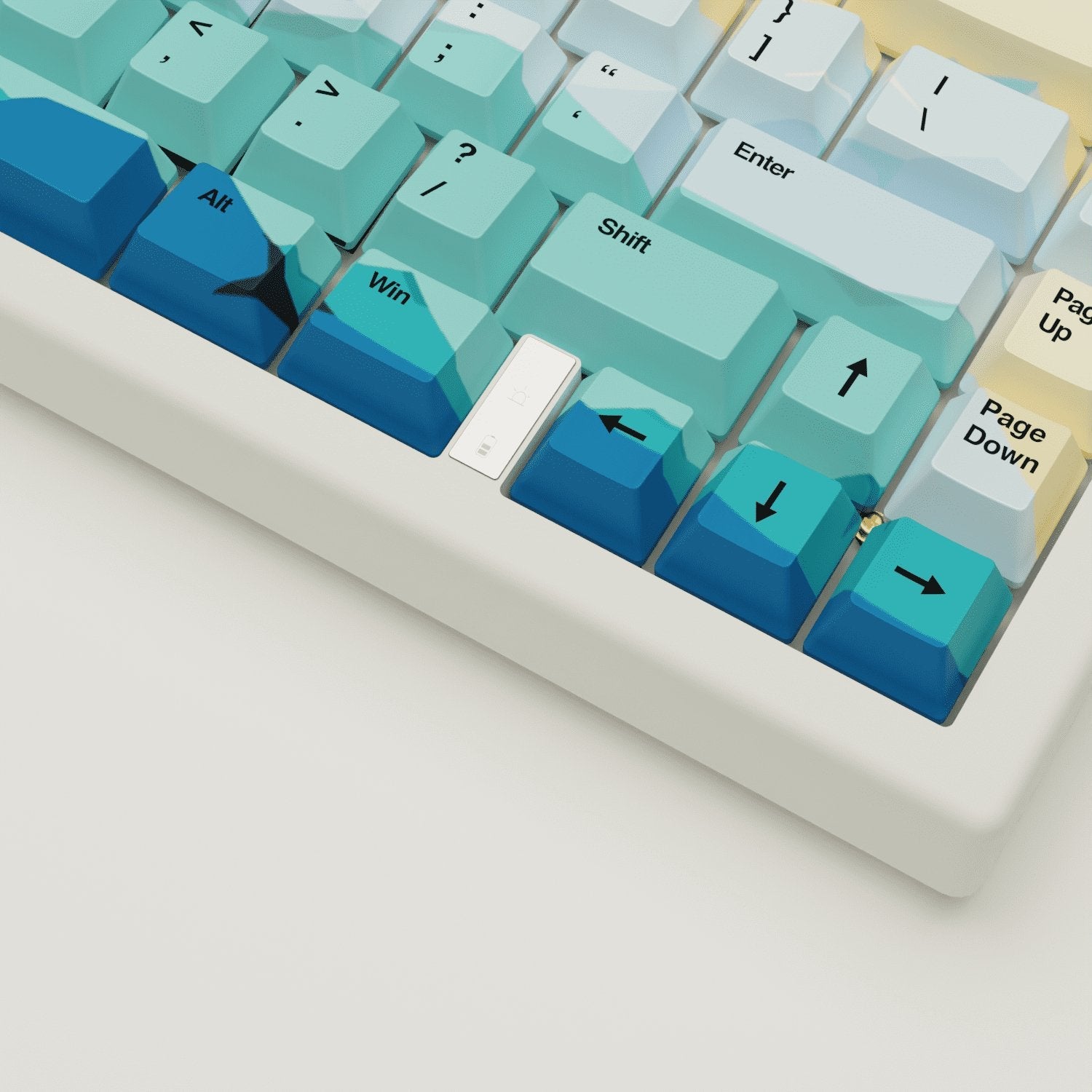 Sunset Design Keycaps and Mechanical Keyboard
