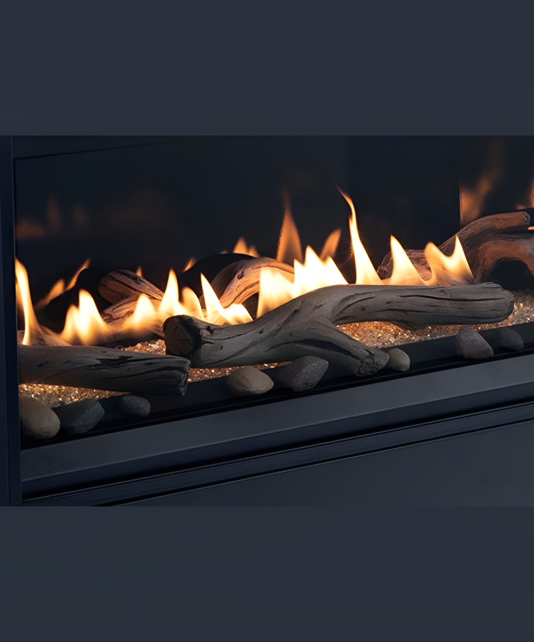 Superior Fireplaces 45-Inch Contemporary Linear Direct Vent Fireplace Wih Blower [DRL3545TEN/P] (SAK49194)