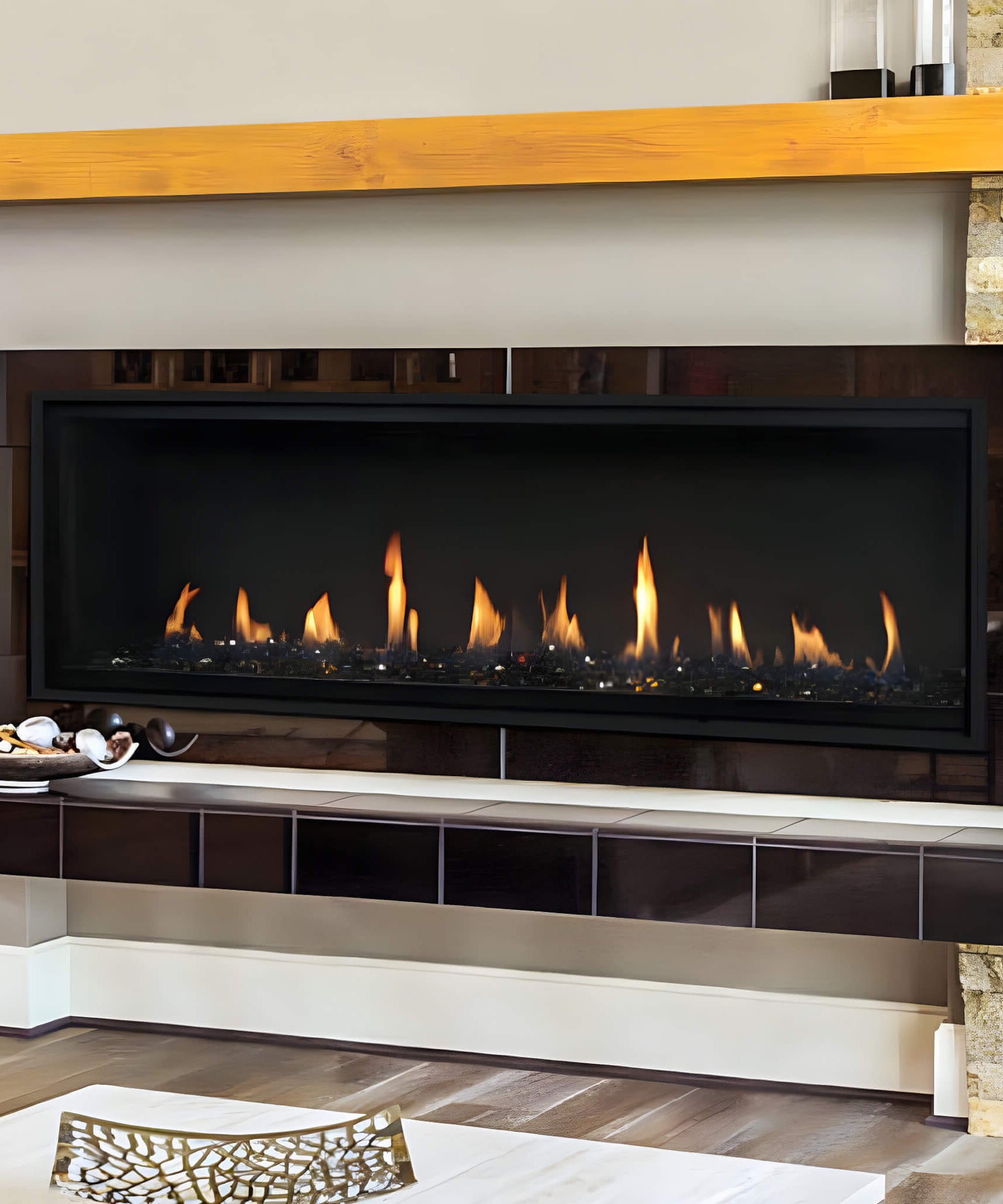 Superior Fireplaces 48-Inch Linear Direct Vent Natural Gas Fireplace [DRL4048TEN] (SAK48631)