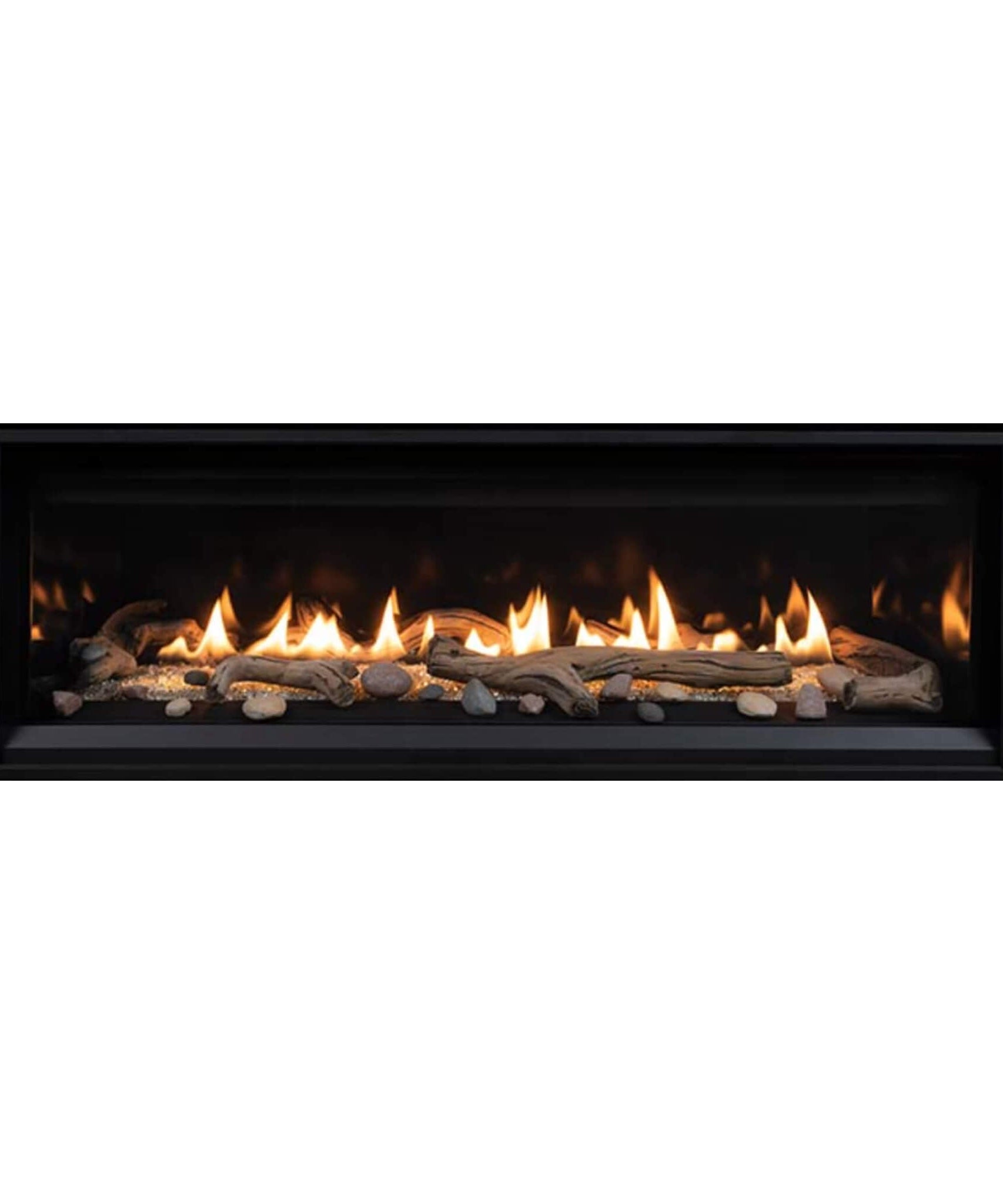 Superior Fireplaces 55-Inch Linear 28K BTU Direct Vent Natural Gas Fireplace With Blower And Remote Control [DRL3555TEN] (SAK26791)