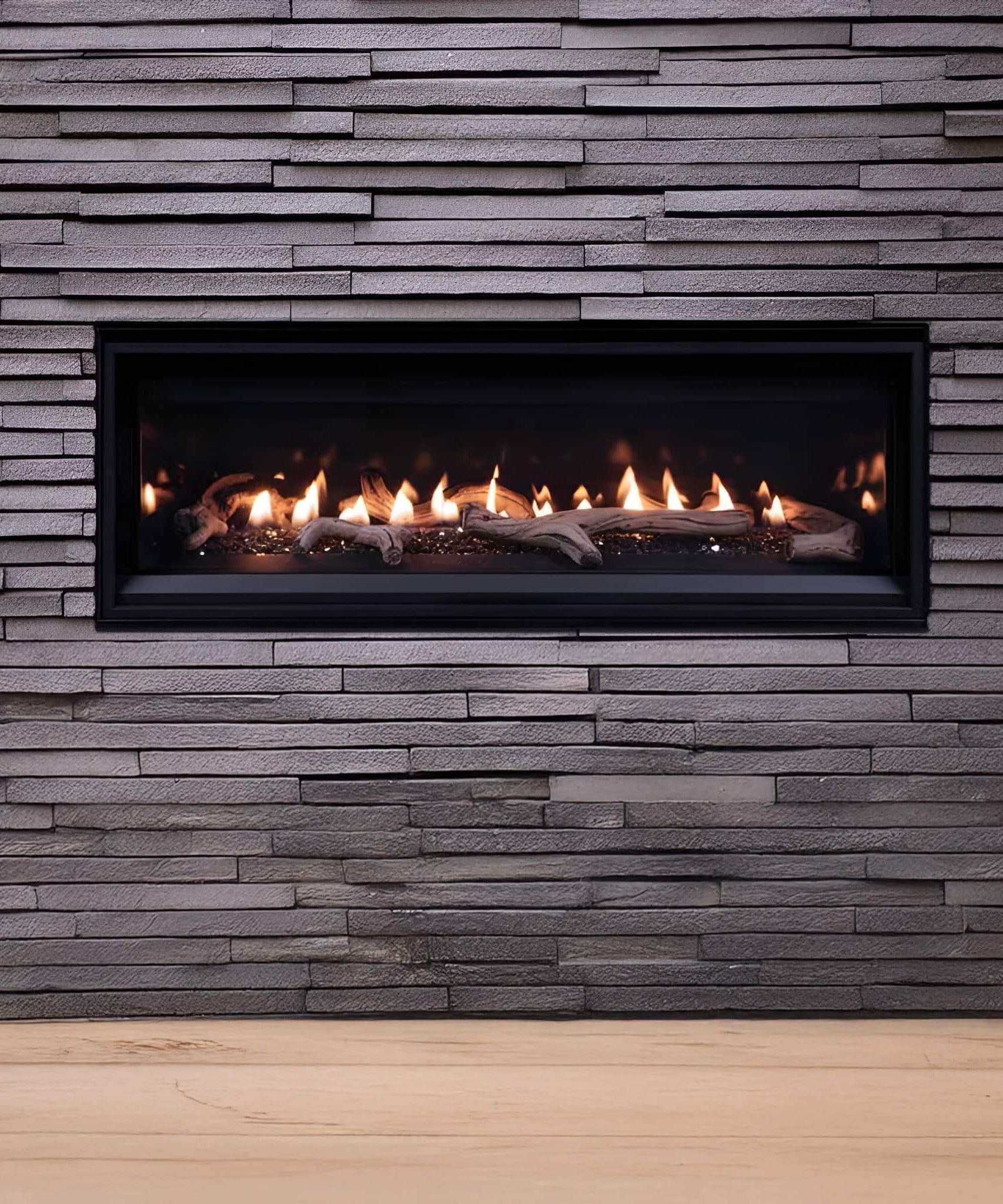 Superior Fireplaces DRL2000 55-Inch Linear Direct Vent Natural Gas Fireplace With Sceen Barrier [DRL2055TEN] (SAK42051)