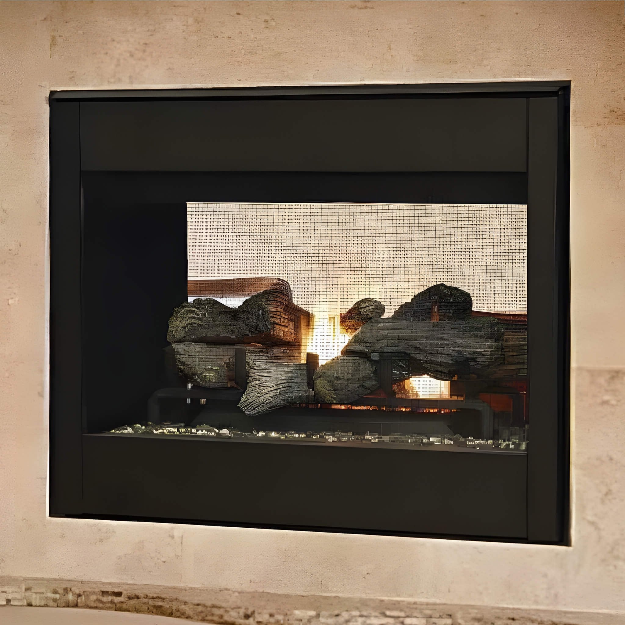 Superior Fireplaces 35-Inch Electronic Ignition Natural Gas Direct Vent See-Through Fireplace [DR35STDEN] (SAK20581)