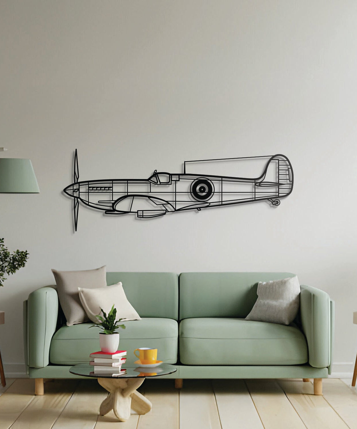 Spitfire MK IX ALT Metall Flugzeug Wandkunst - NCP0196