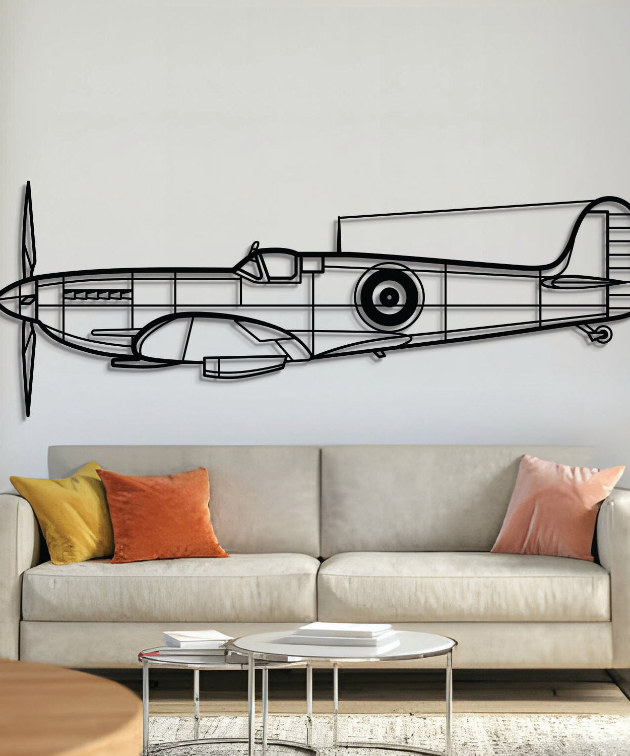 Spitfire MK IX ALT Metall Flugzeug Wandkunst - NCP0196