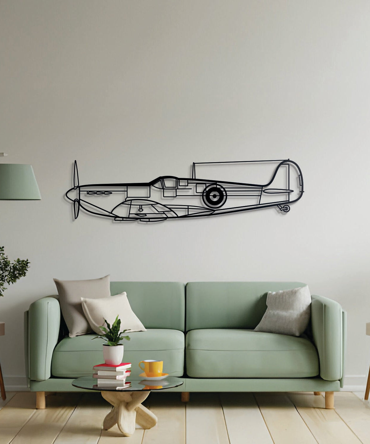 Spitfire MK II Metall Flugzeug Wandkunst - NCP0130