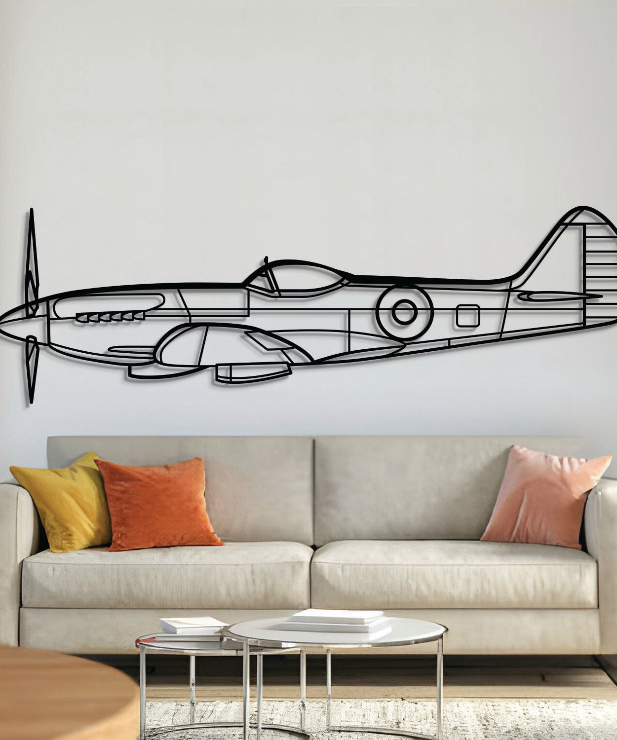 Spitfire MK XIV Metallflugzeug Wandkunst - NCP0129