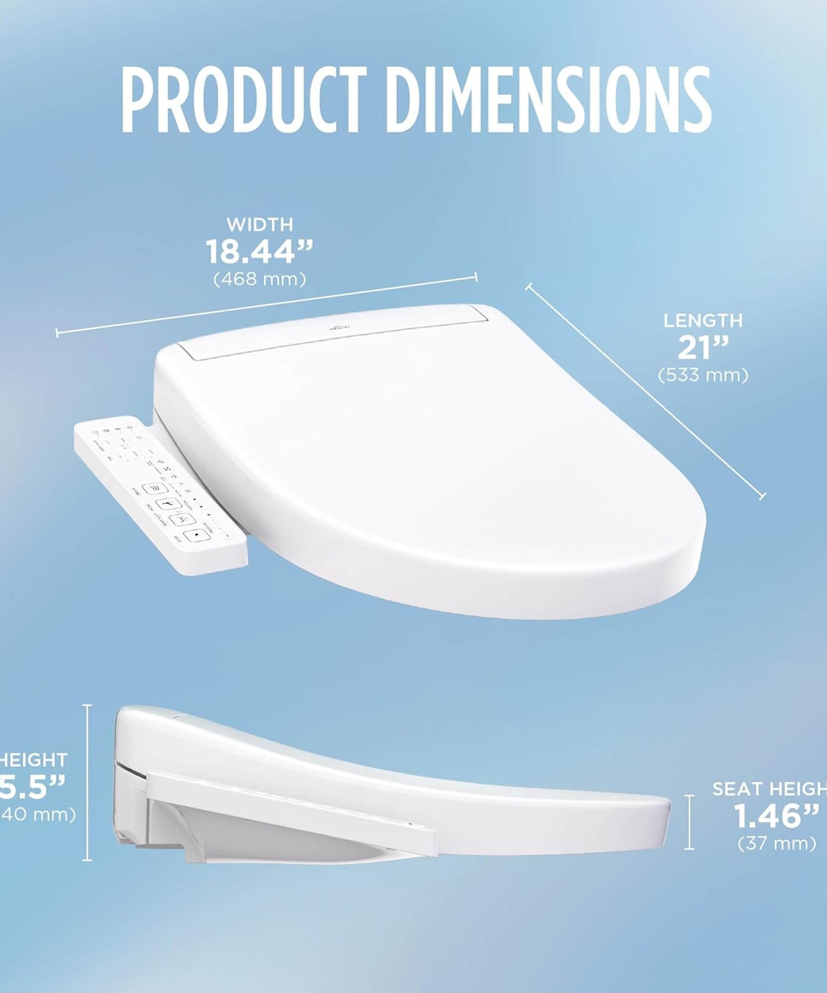 [SW3346#01] TOTO WASHLET® S2 Electronic Bidet Toilet Seat With Side Arm Control (SAK63801)