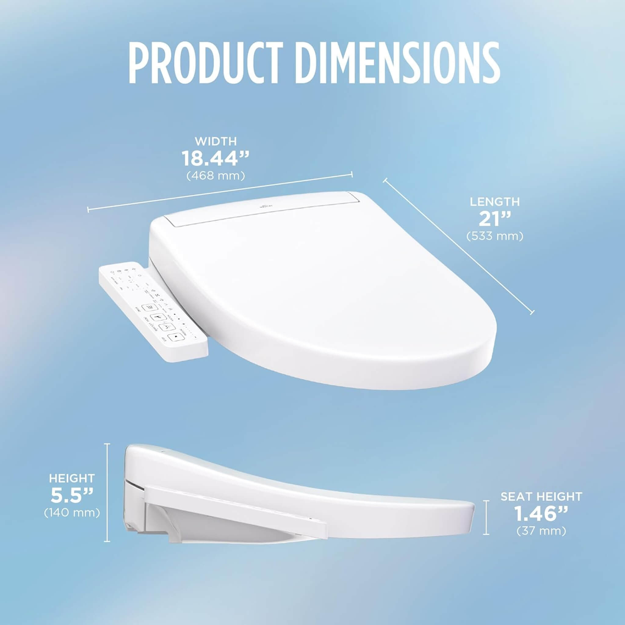 [SW3346#01] TOTO WASHLET® S2 Electronic Bidet Toilet Seat With Side Arm Control (SAK63801)