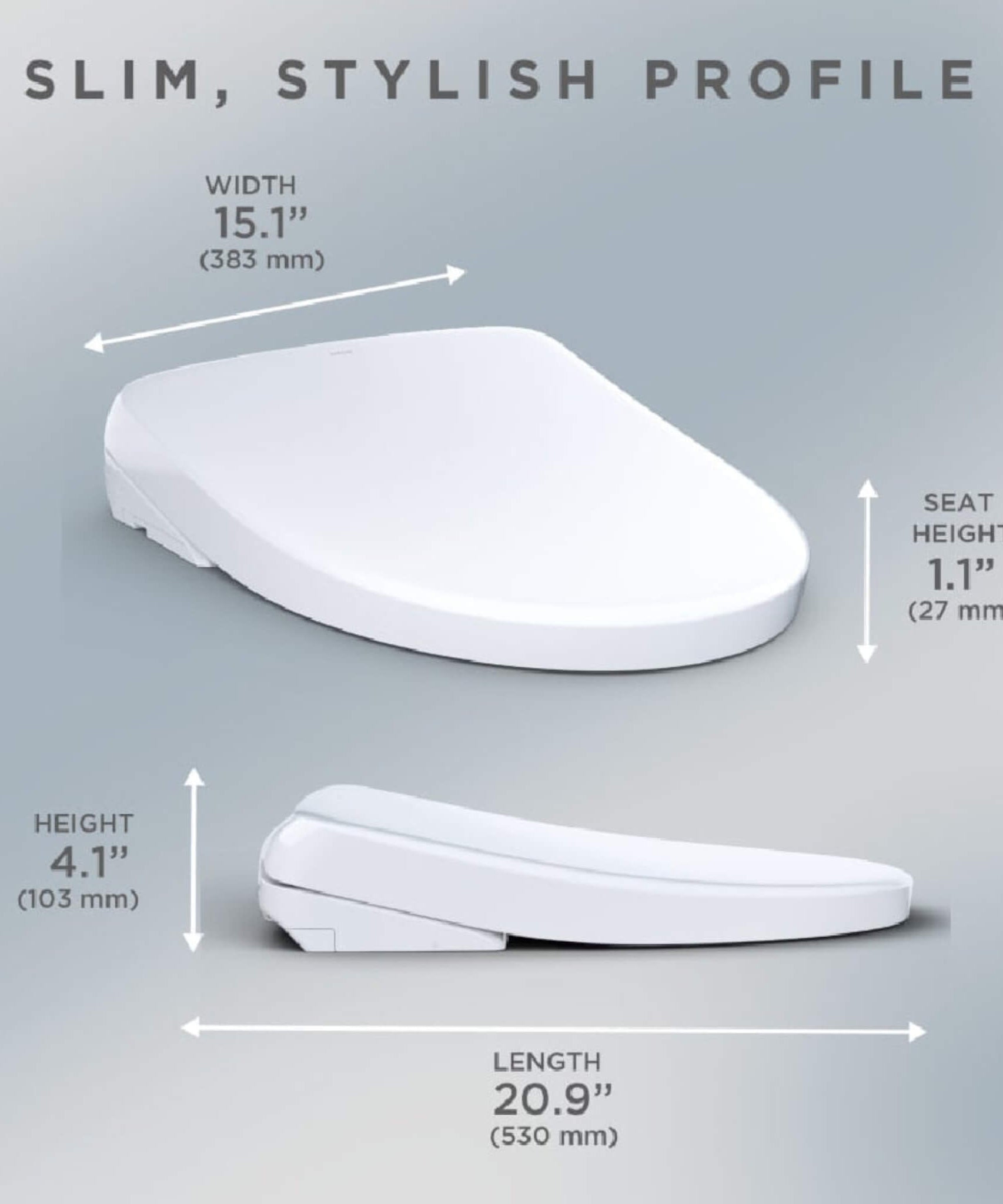 [SW4736AT40#01] TOTO S7A Washlet Elongated Bidet Toilet Seat With EWater And Auto Open/Close Contemporary Lid (SAK54823)