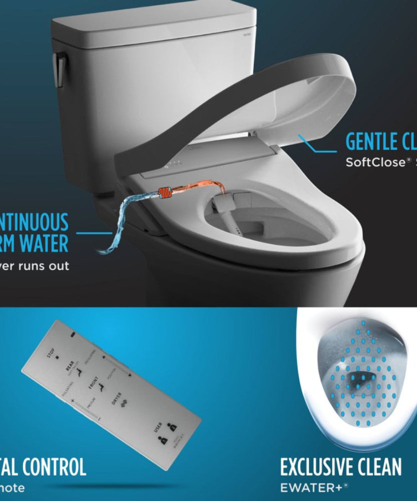 [SW573#01] TOTO Washlet S300E Round Soft Close Bidet Seat (SAK75014)
