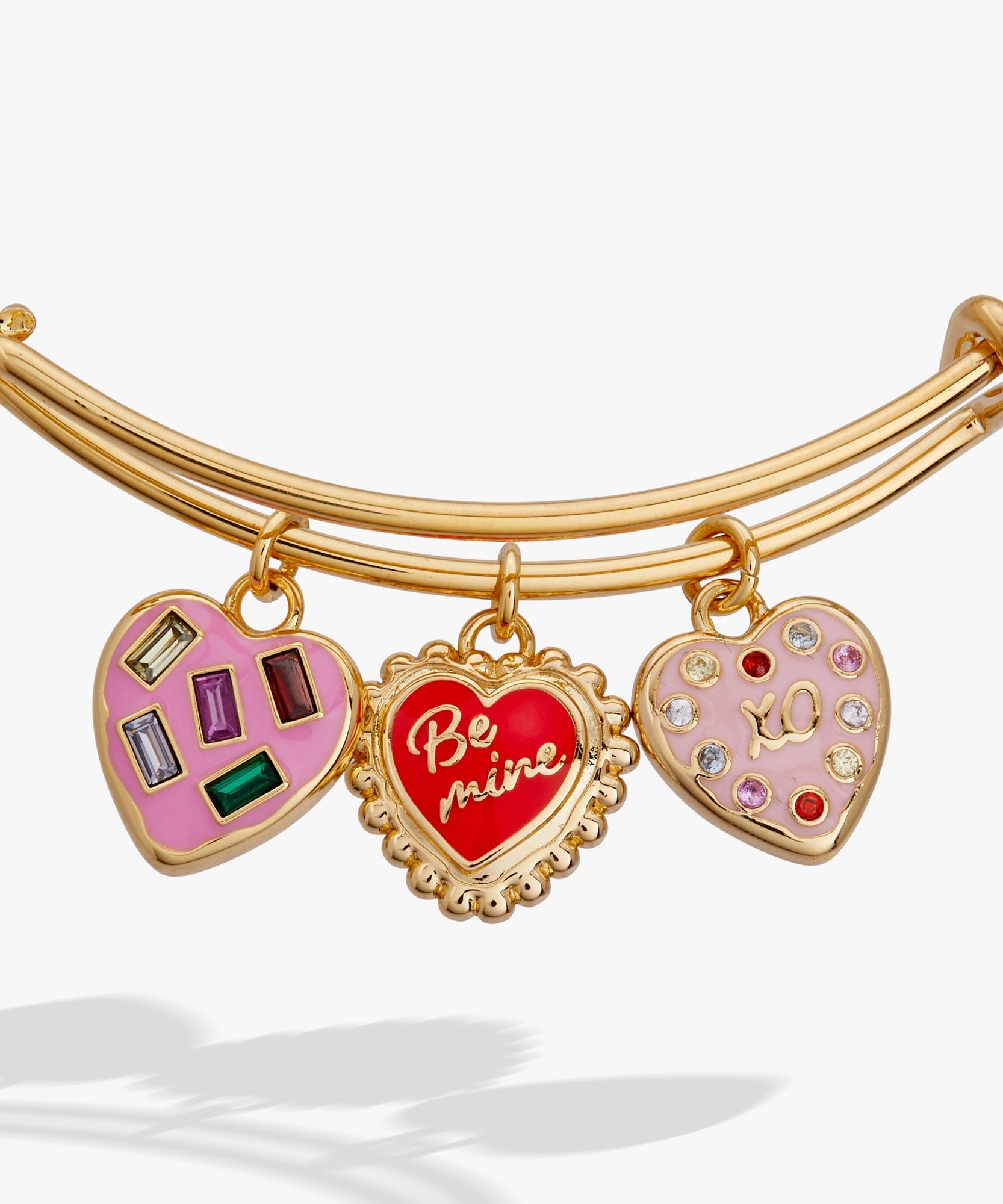 Sweet Shop 'Be Mine' Heart Multi Charm Bangle