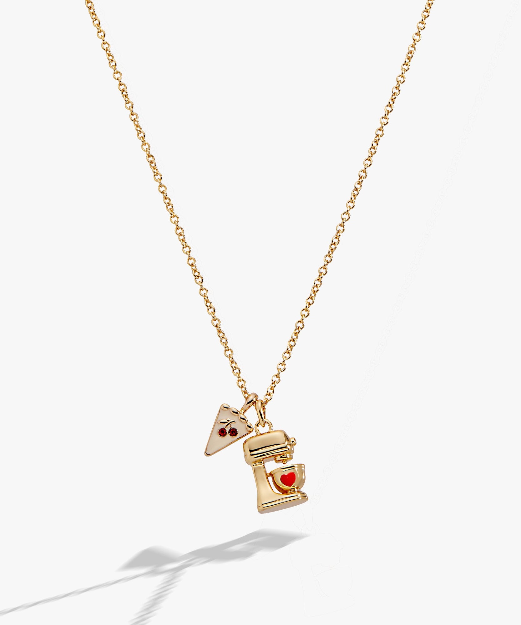 Sweet Shop Pie and Kitchen Mixer Charm Pendant Necklace