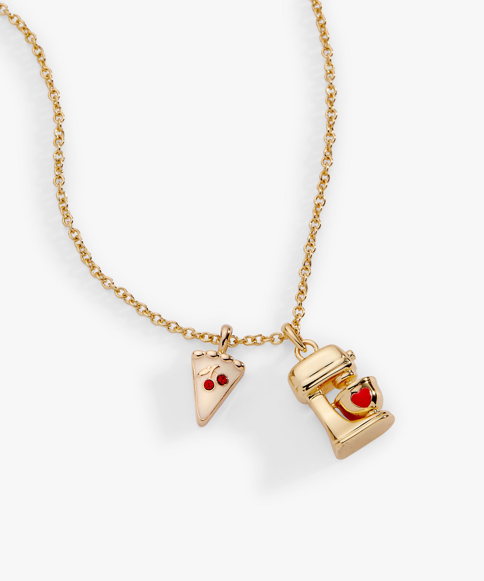 Sweet Shop Pie and Kitchen Mixer Charm Pendant Necklace