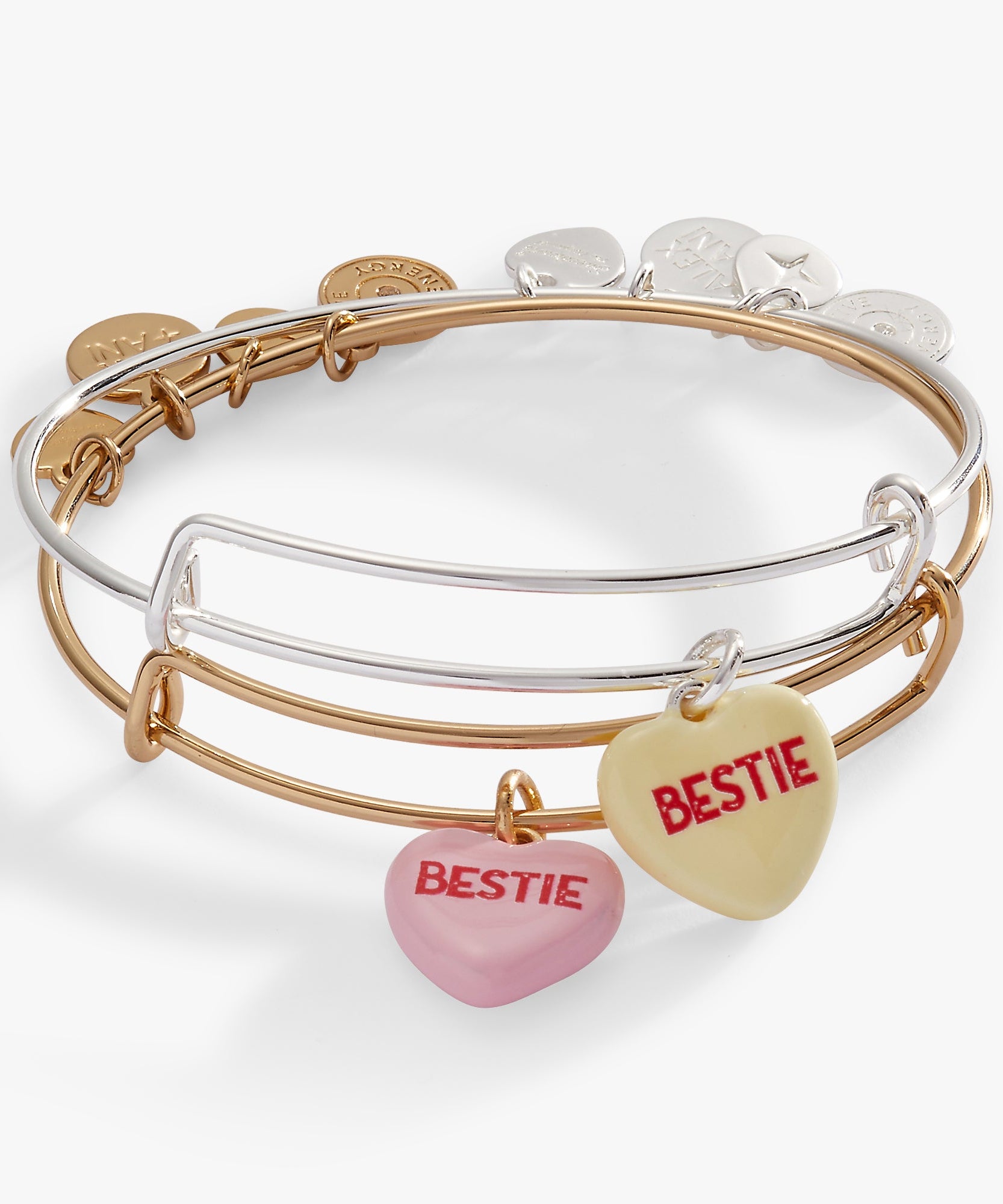 Sweethearts® 'Bestie' Charm Bangles Set of 2