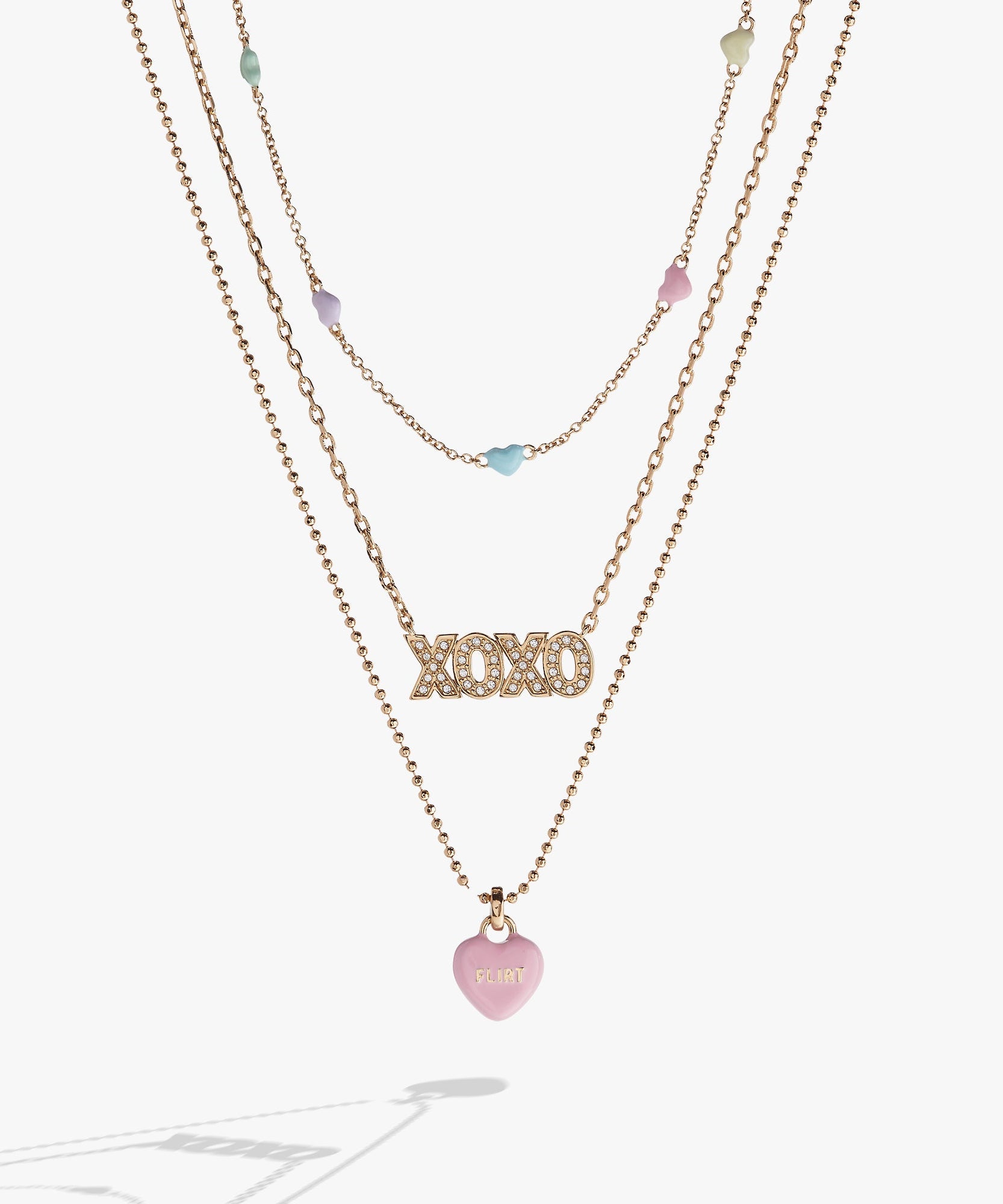 Sweethearts® Triple-Strand Charm Necklace