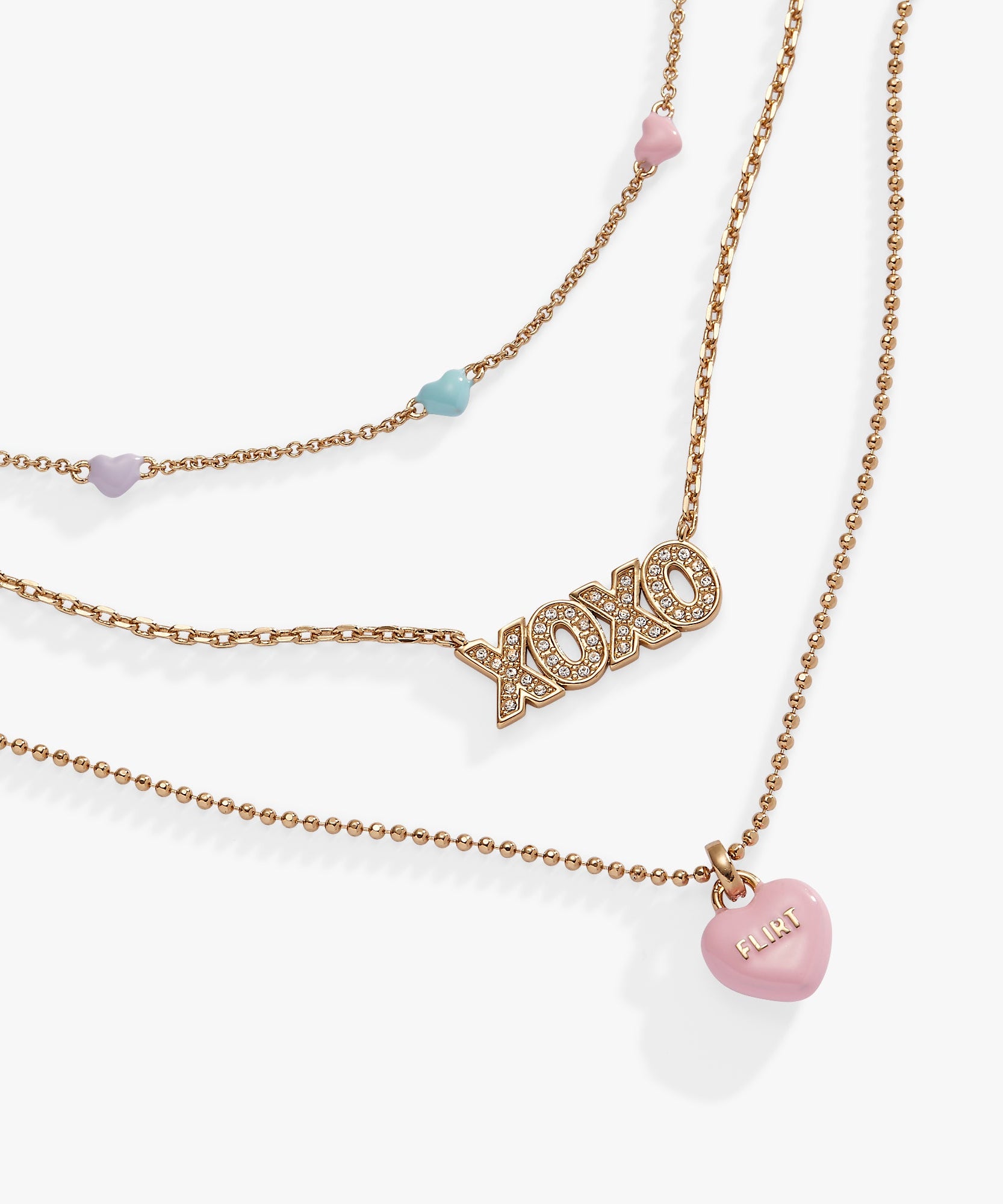 Sweethearts® Triple-Strand Charm Necklace