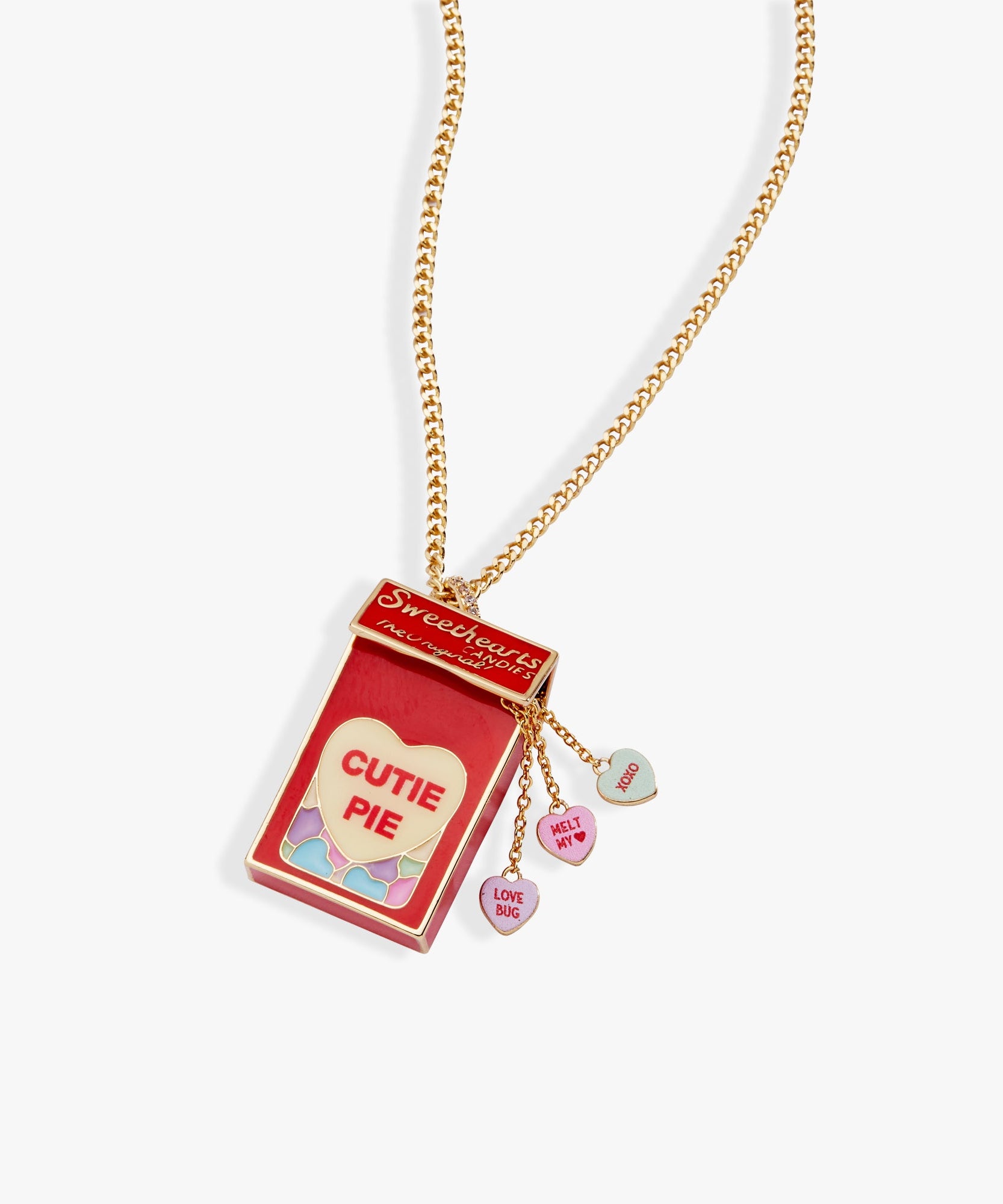Sweethearts® Box Locket And Heart Charm Necklace
