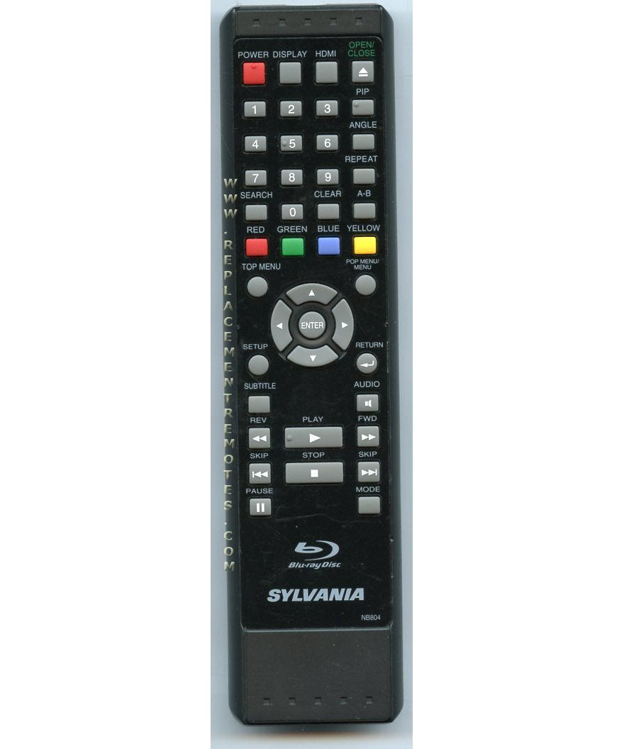 Sylvania NB804UD Blu-ray Remote Control