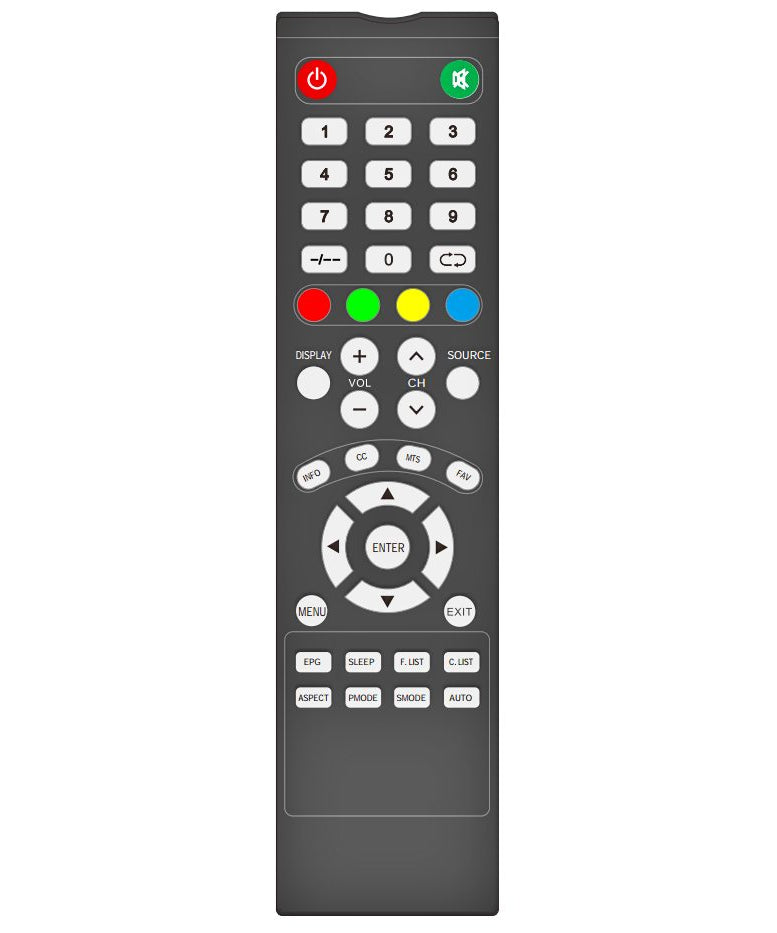 Sylvania SLED5516Arem TV Remote Control