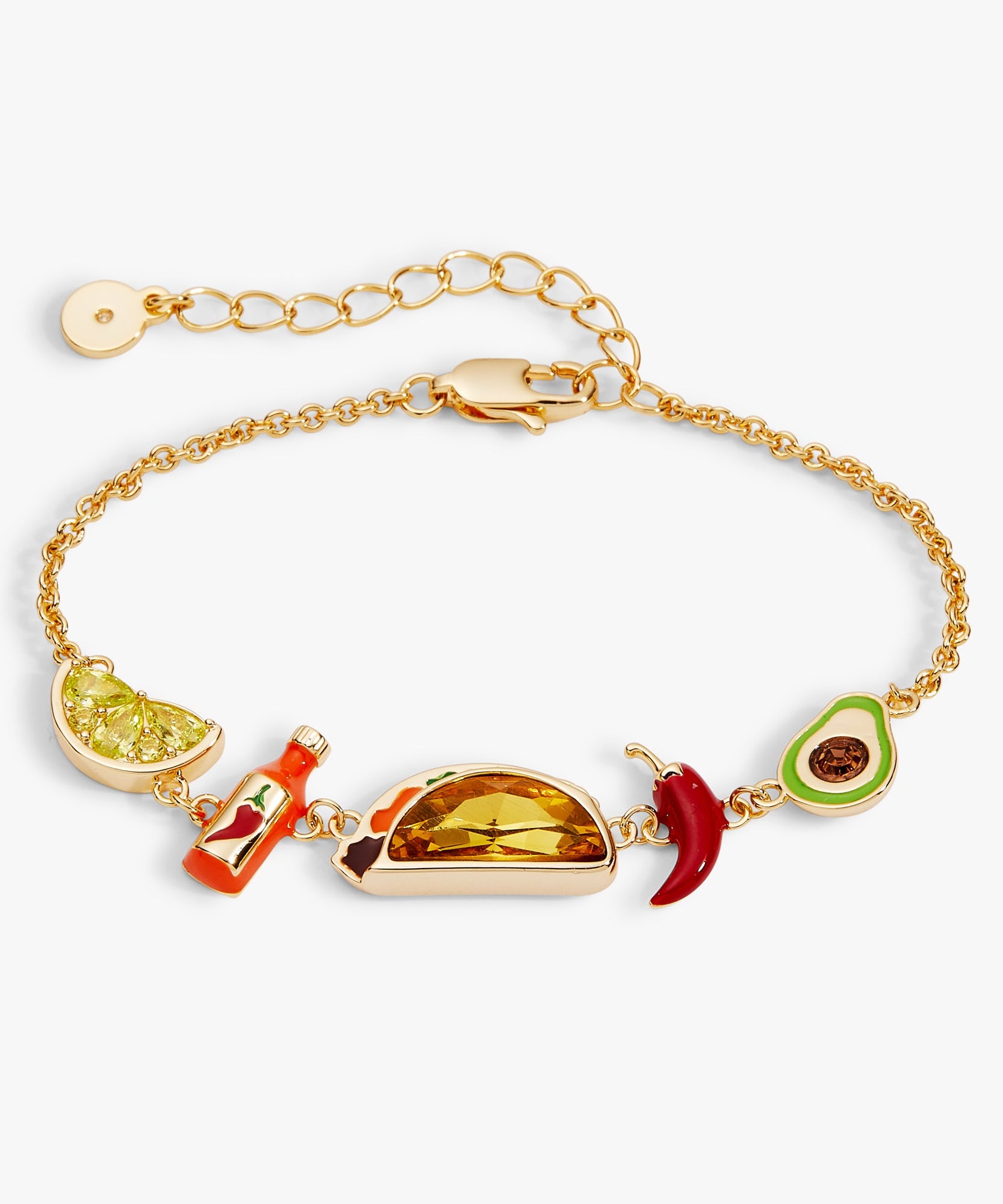 Taco Inline Charm Bracelet