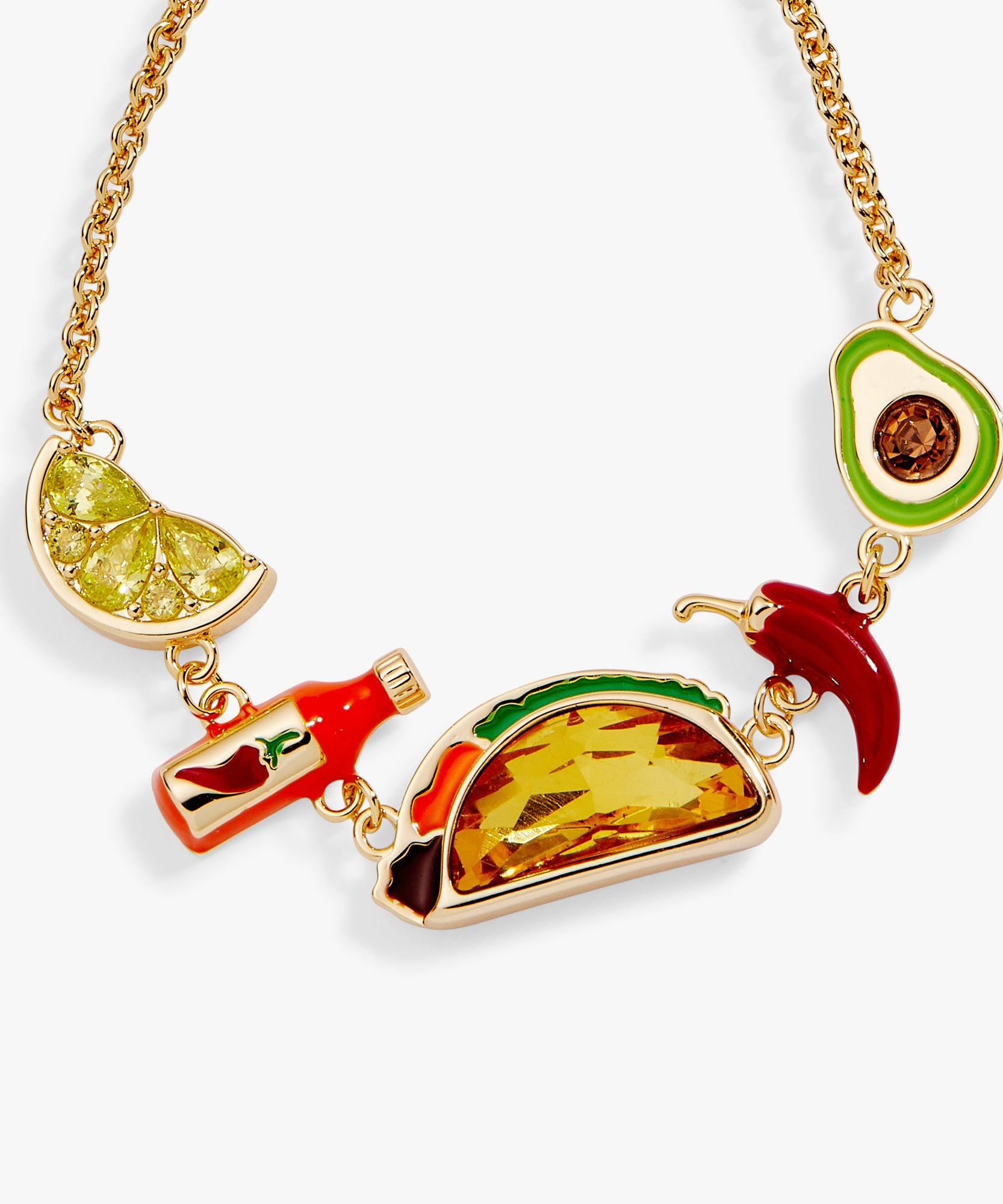 Taco Inline Charm Bracelet