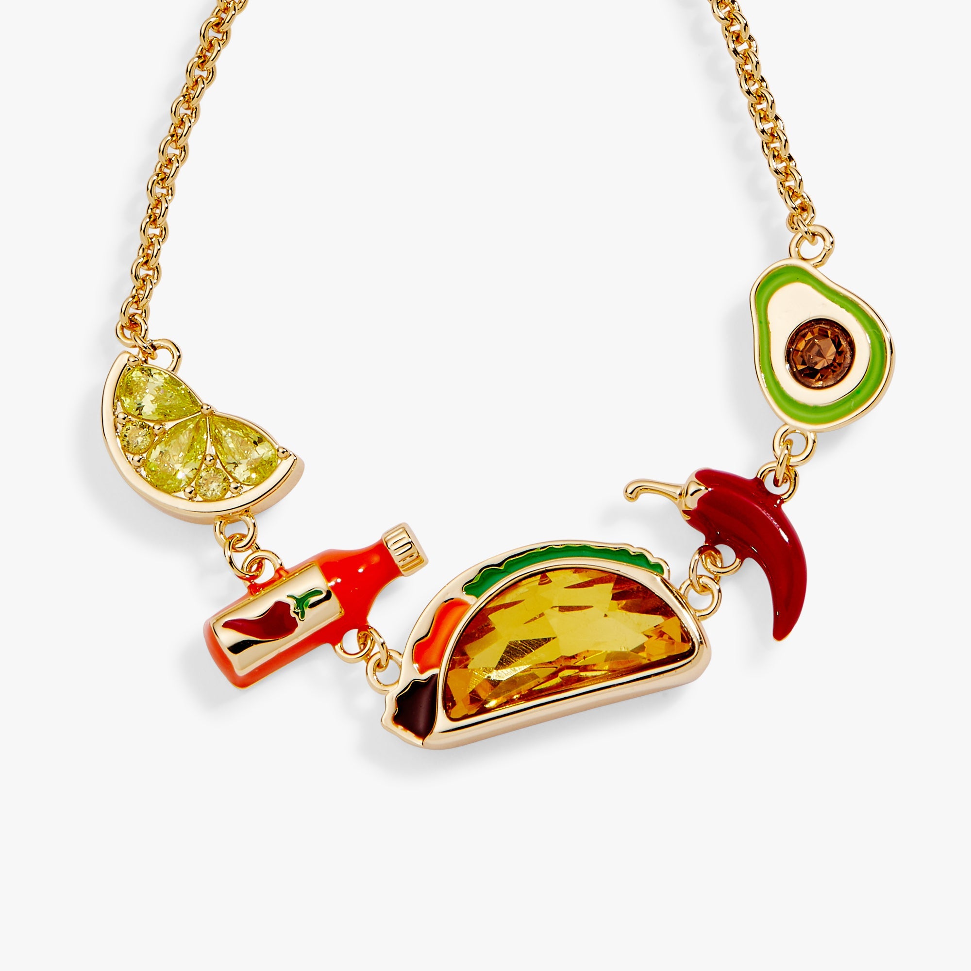 Taco Inline Charm Bracelet
