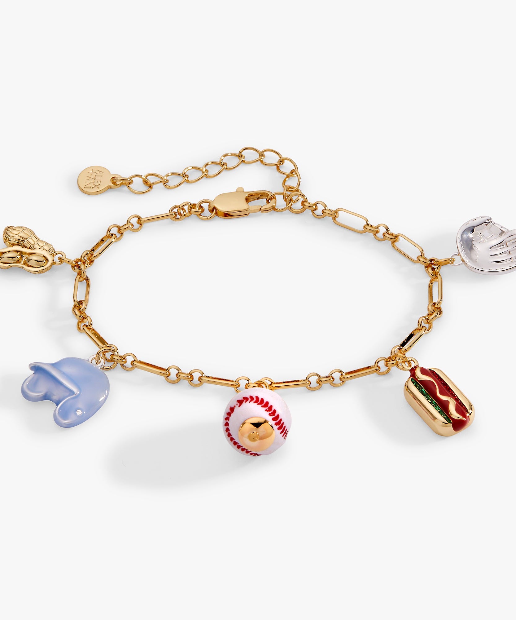 'Take Me Out to the Ballgame' Baseball Charm Bracelet