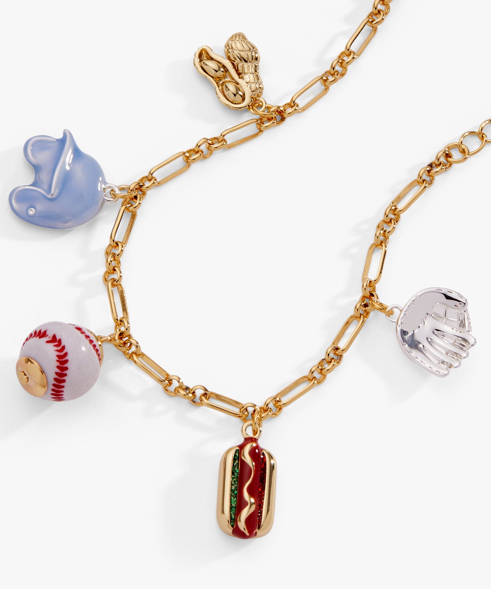 'Take Me Out to the Ballgame' Baseball Charm Bracelet