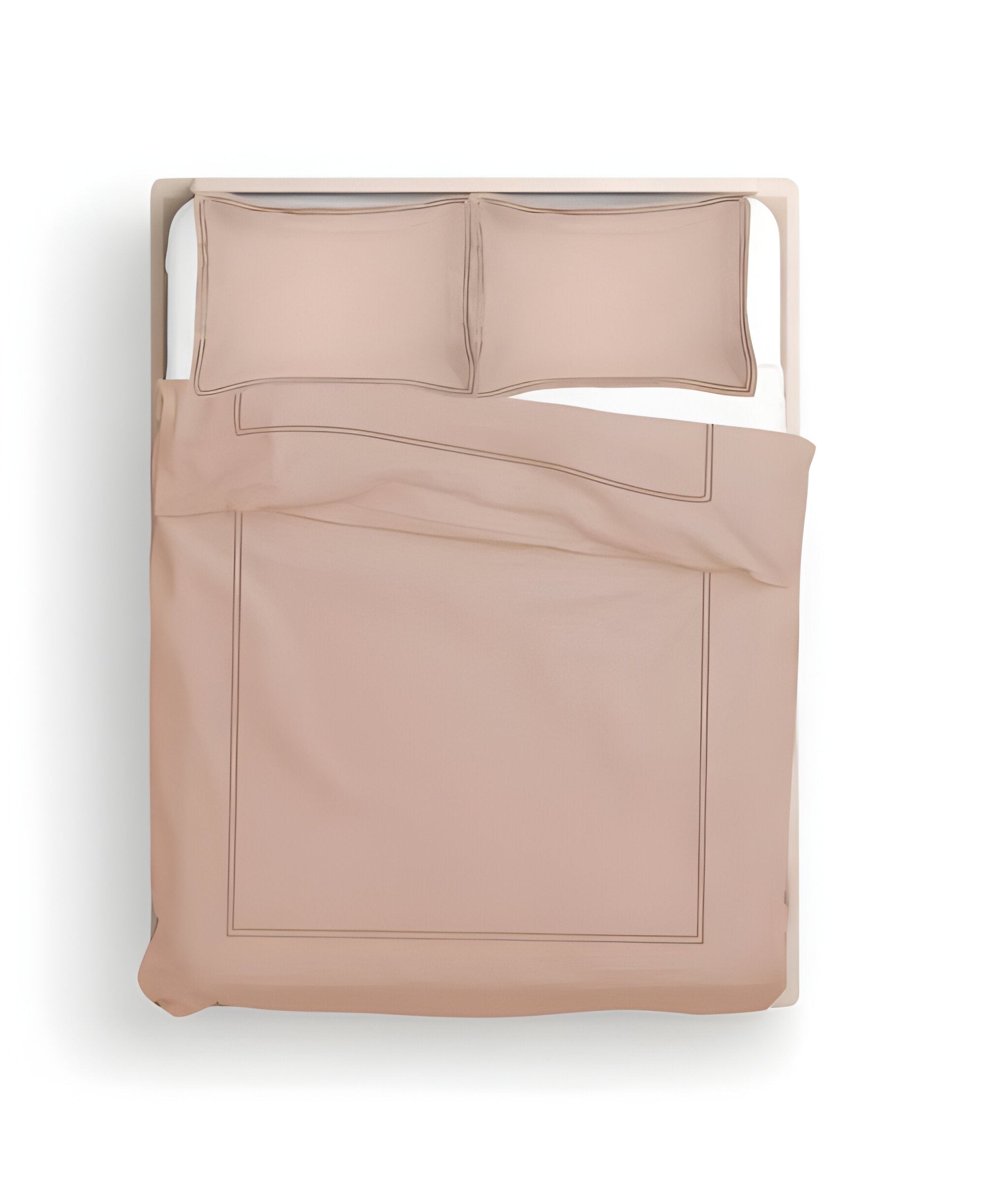 400TC Cotton Luxurious Double Embroidery Sateen Solid Duvet Cover Set
