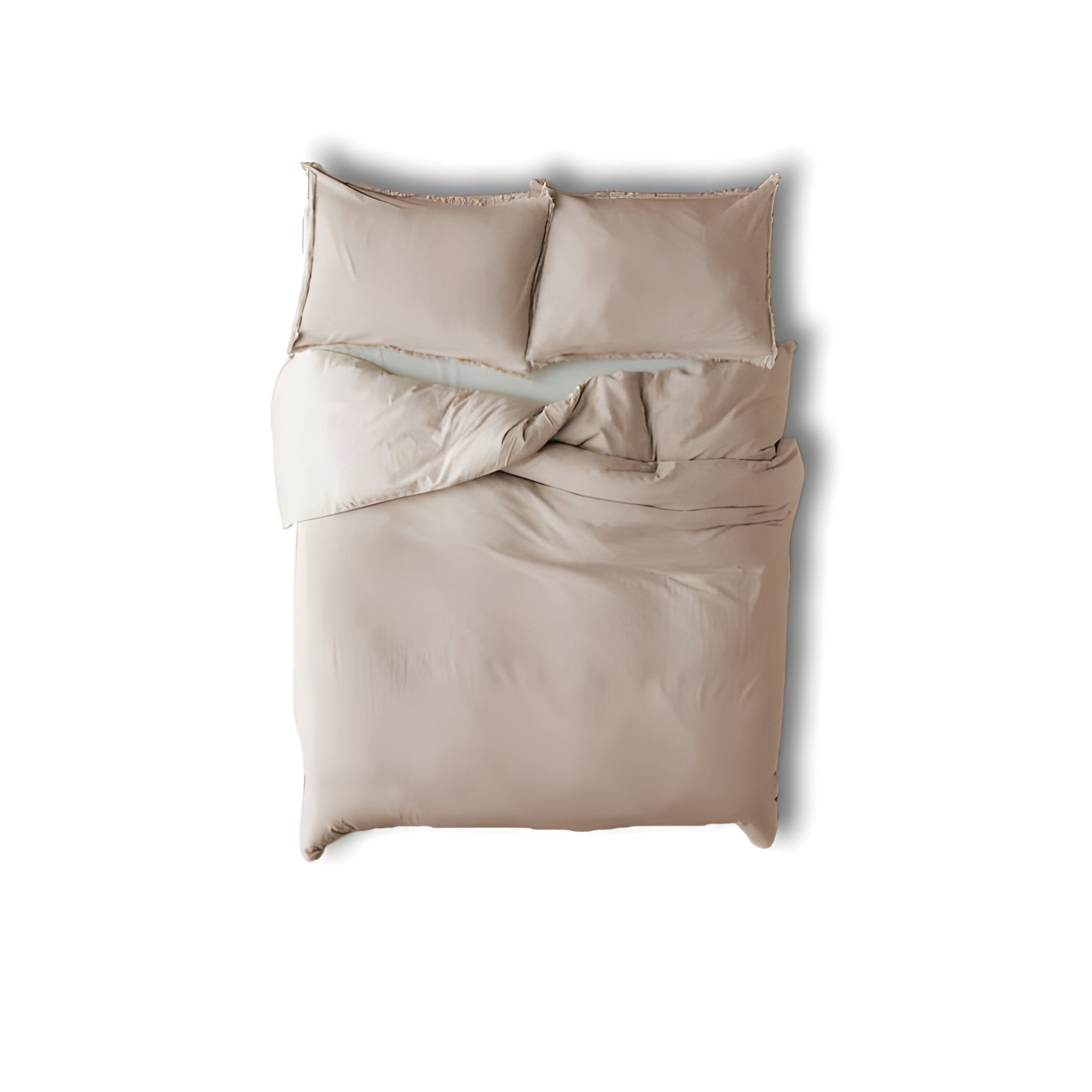 400TC Cotton Sateen Solid Fringe Duvet Cover Set