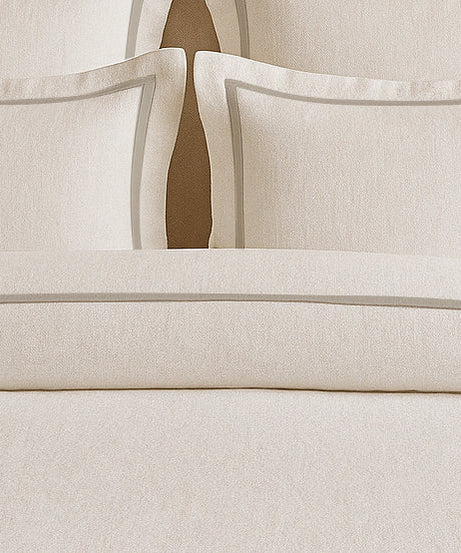 Linen Frame Trim Duvet Cover Set