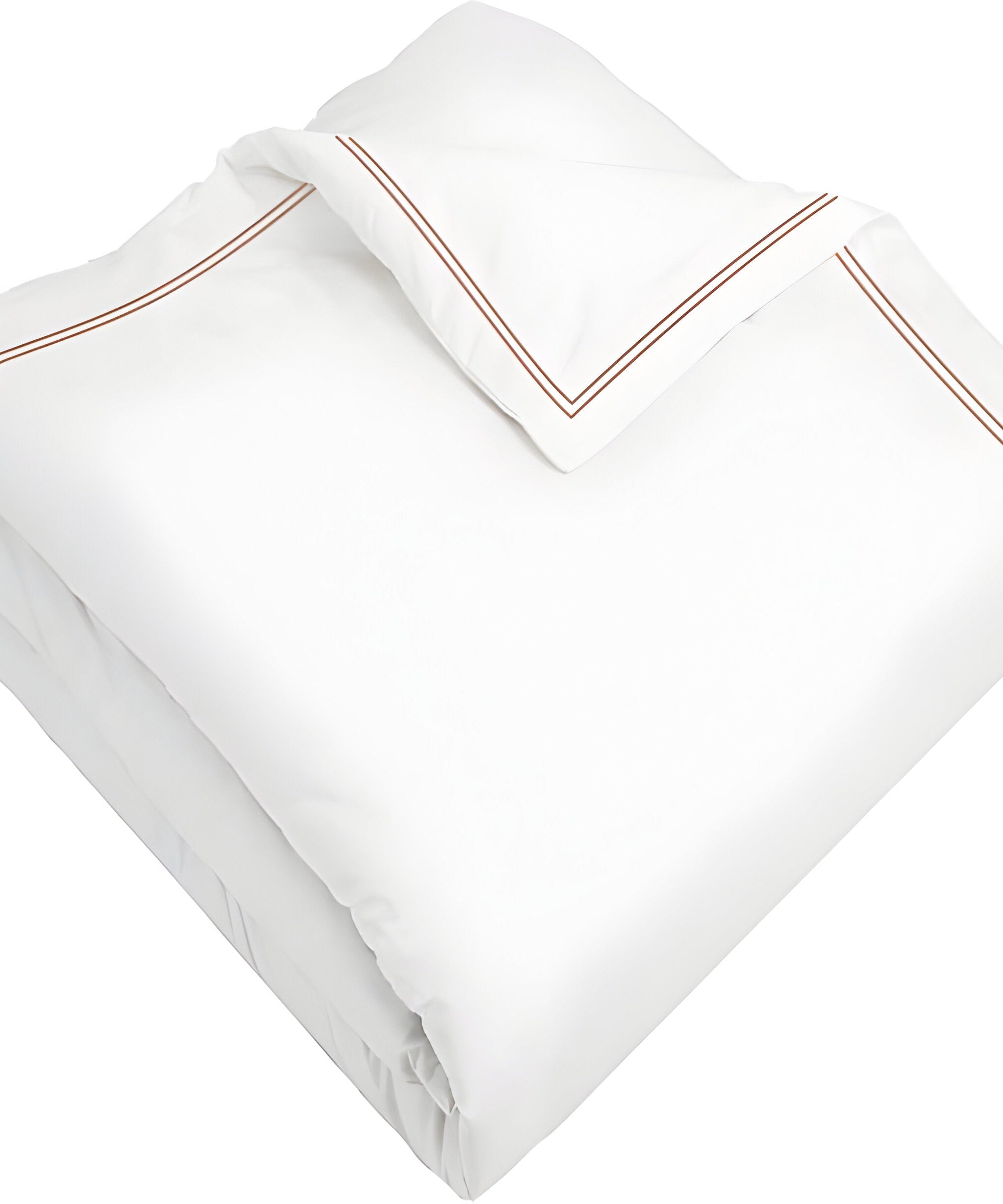 400TC Cotton Double Edge Embroidery Sateen Solid Duvet Cover Set