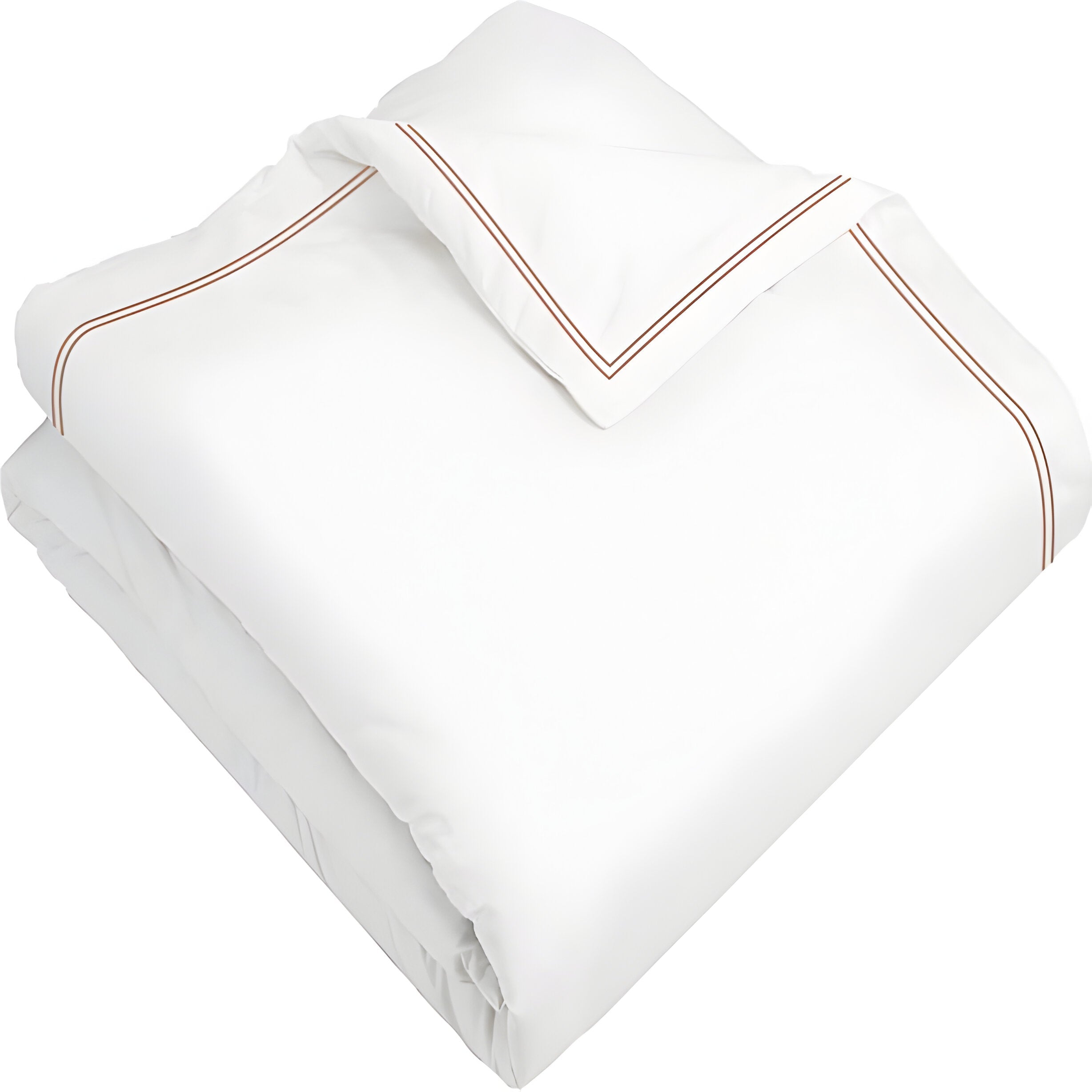 400TC Cotton Double Edge Embroidery Sateen Solid Duvet Cover Set