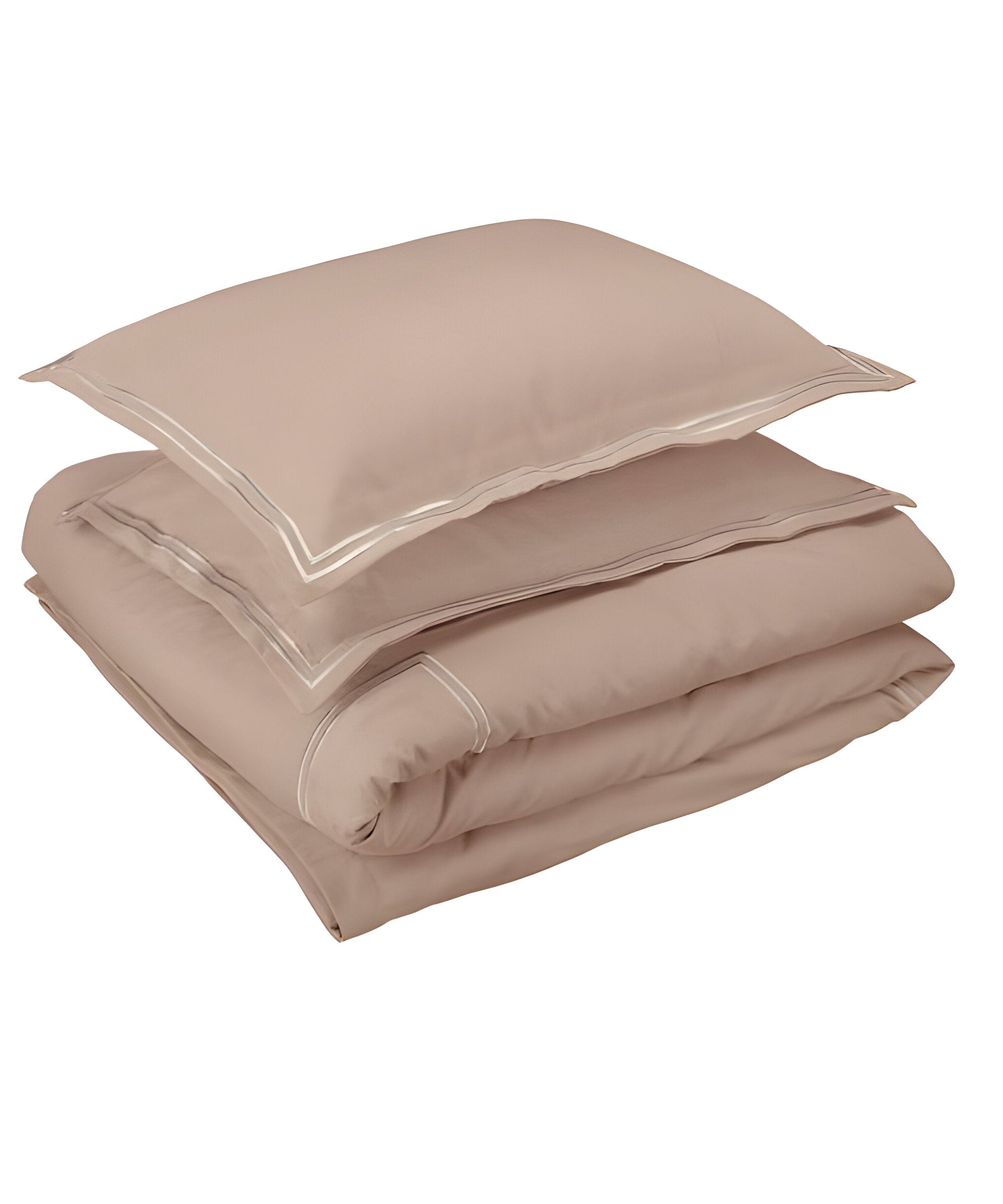 400TC Cotton Luxurious Double Embroidery Sateen Solid Duvet Cover Set