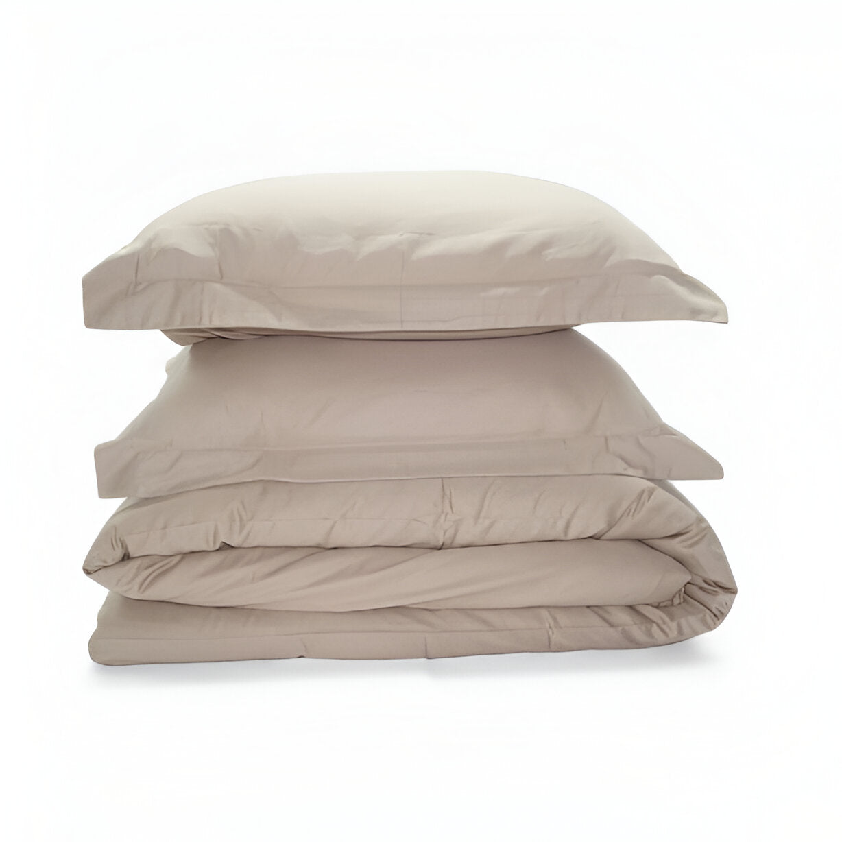 400TC Sateen Solid Cotton Round Duvet Cover Set