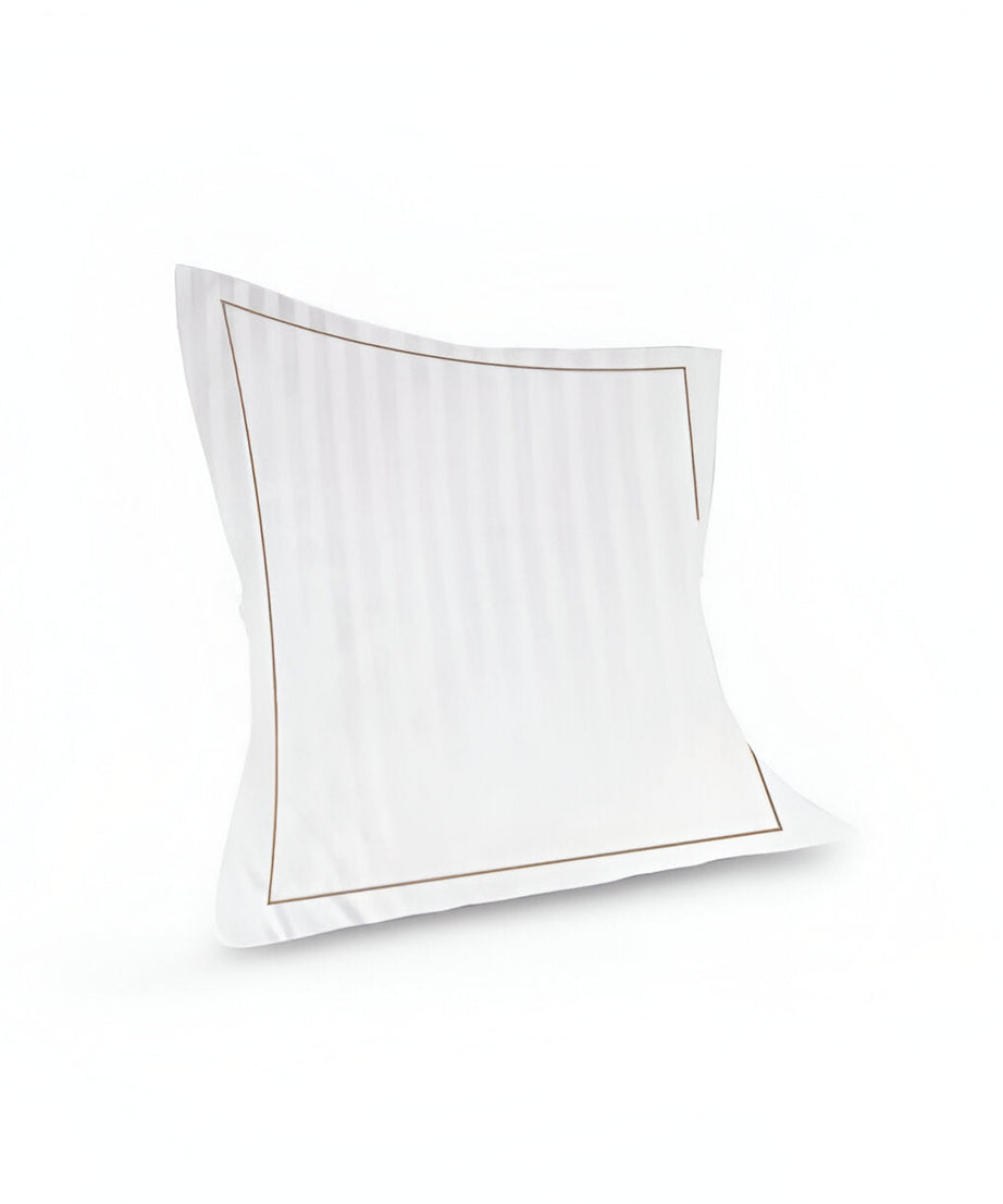 400TC Cotton Single Edge Embroidery Sateen Stripe Duvet Cover Set