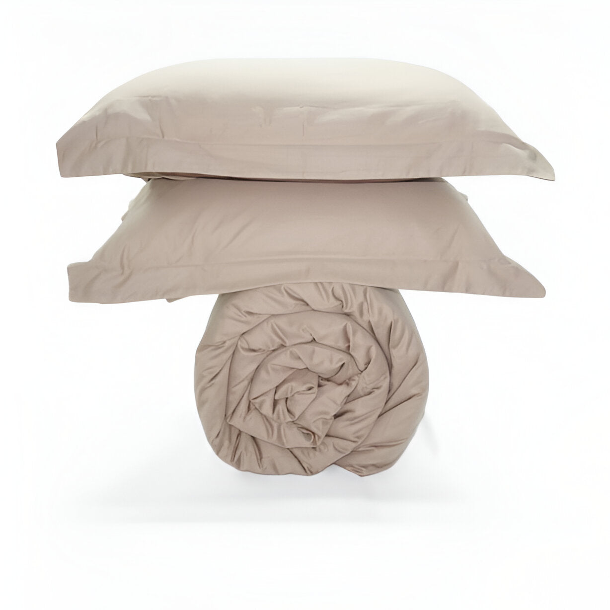 400TC Sateen Solid Cotton Round Duvet Cover Set