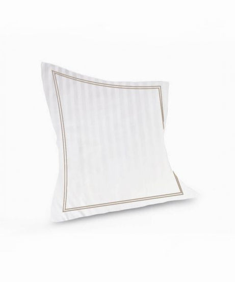 400TC Cotton Double Edge Embroidery Sateen Stripe Duvet Cover Set