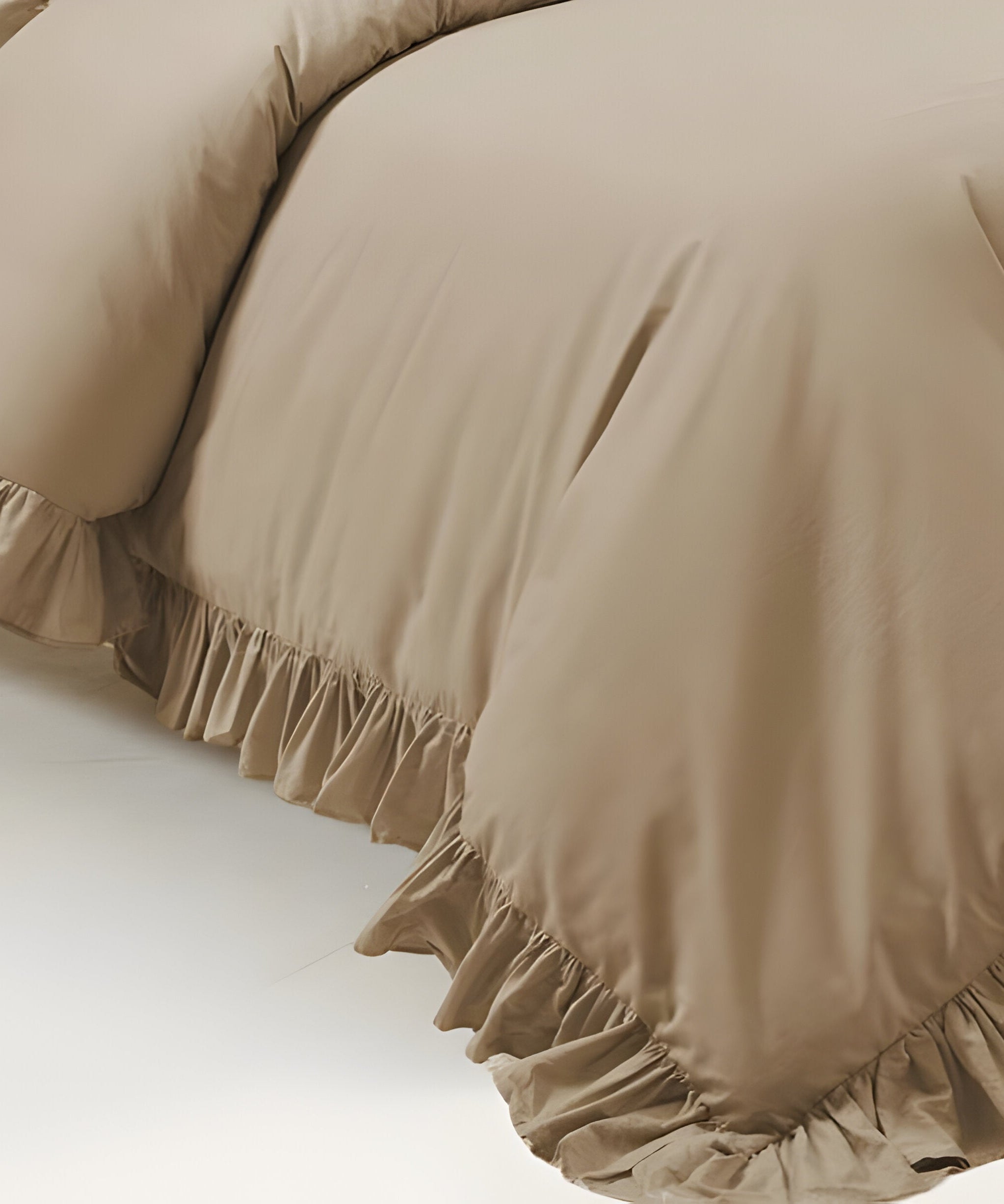 400TC Cotton Sateen Ruffle Duvet Cover Set