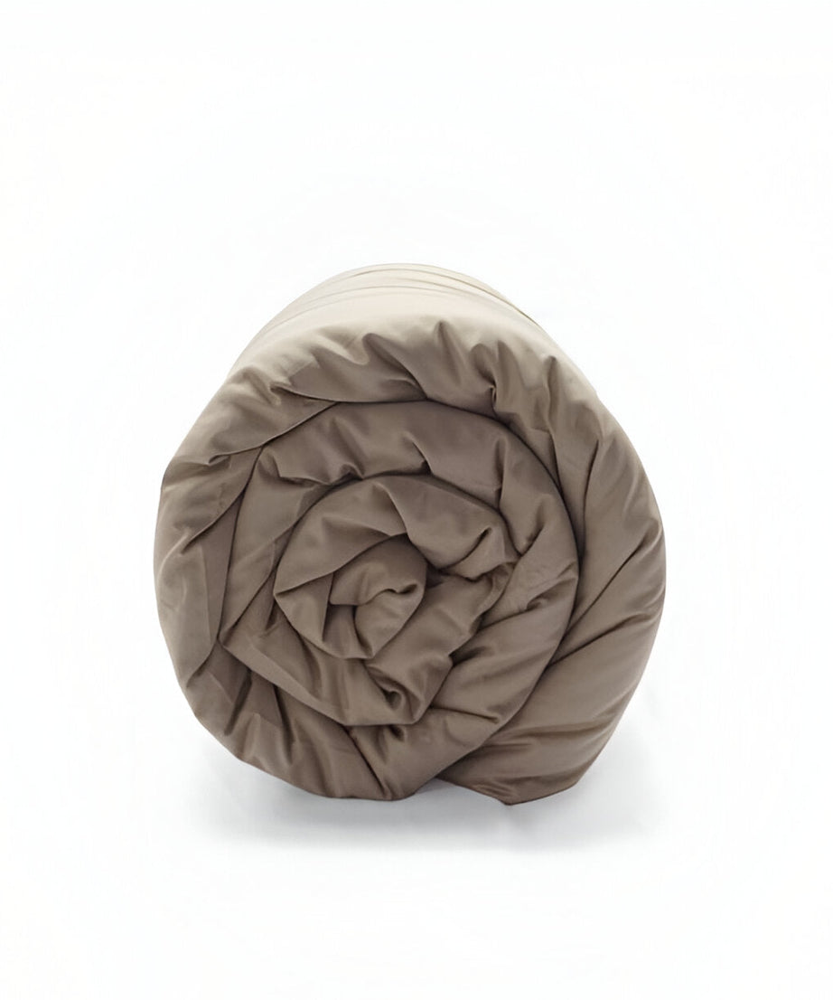 400TC Sateen Solid Cotton Round Duvet Cover Set