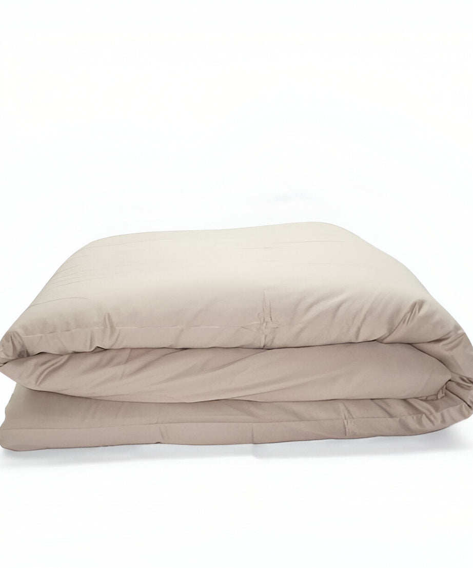 400TC Sateen Solid Cotton Round Duvet Cover Set