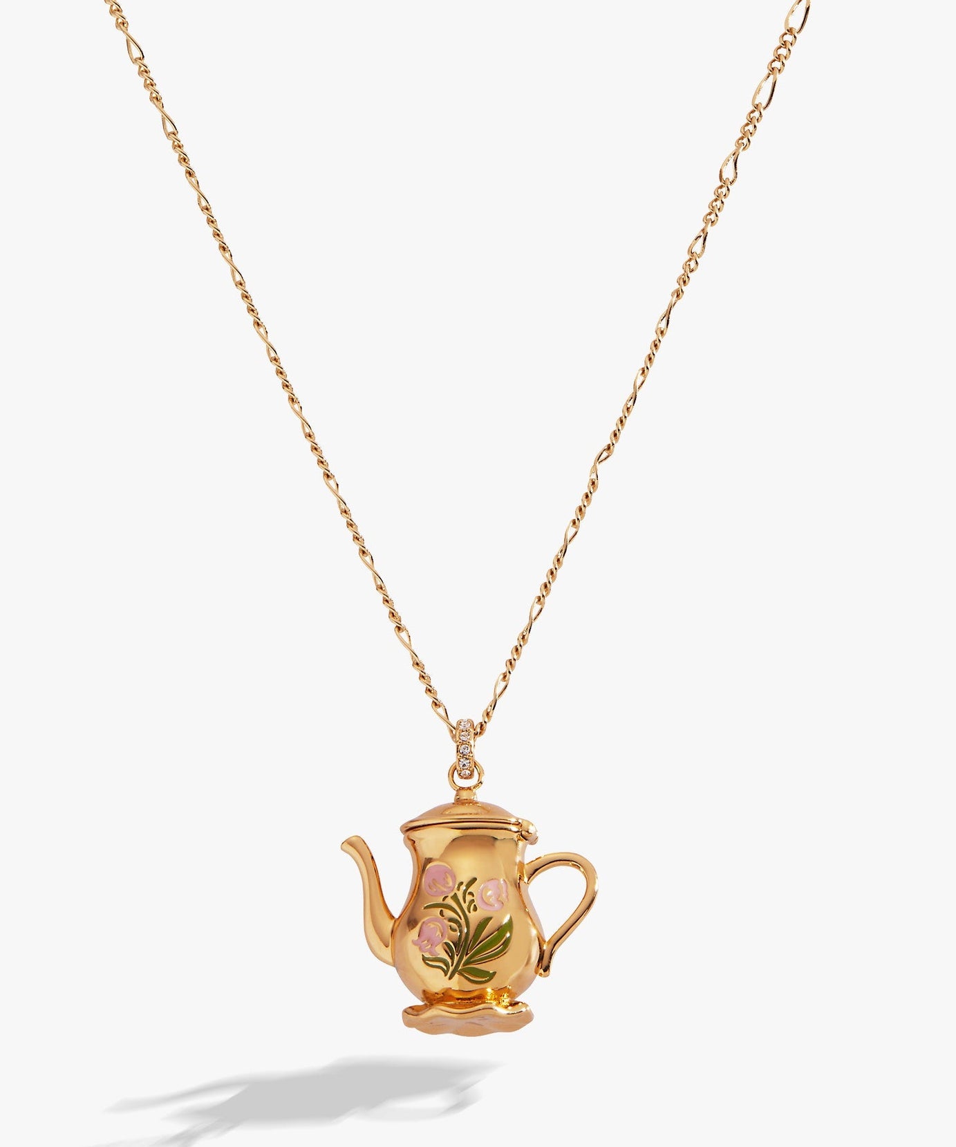 Tea Party Kettle Locket Pendant Necklace