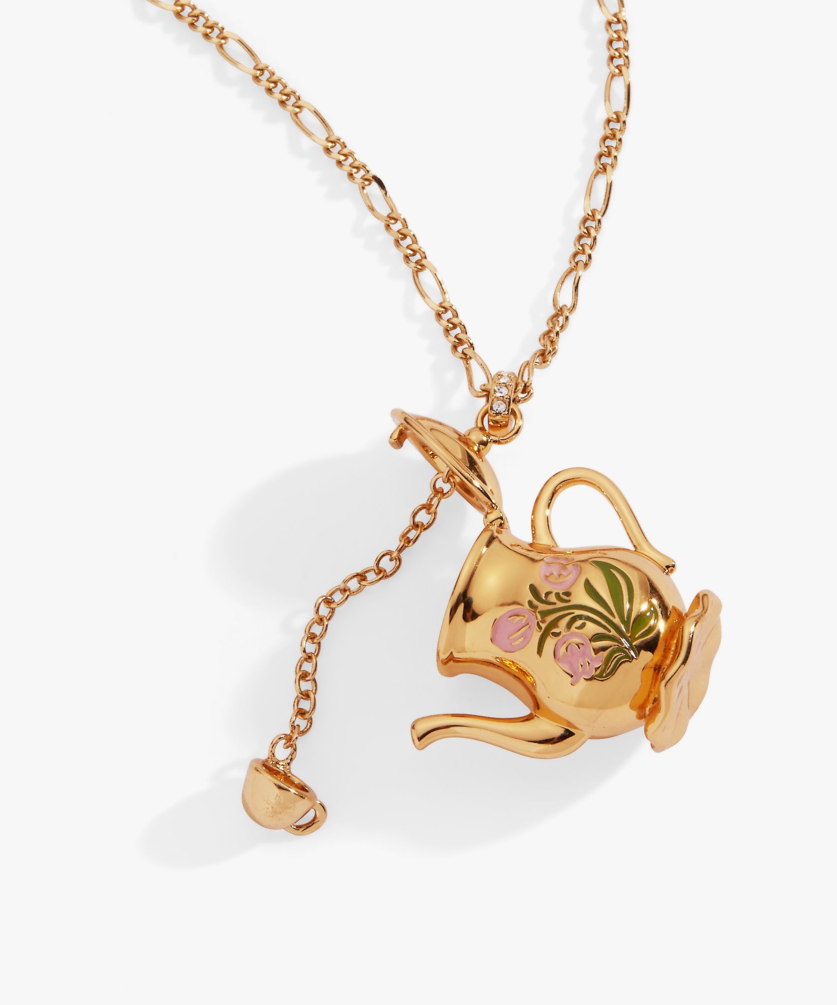 Tea Party Kettle Locket Pendant Necklace
