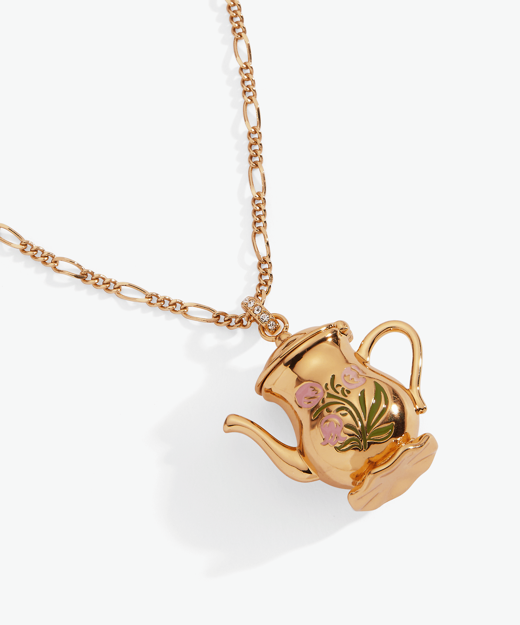 Tea Party Kettle Locket Pendant Necklace