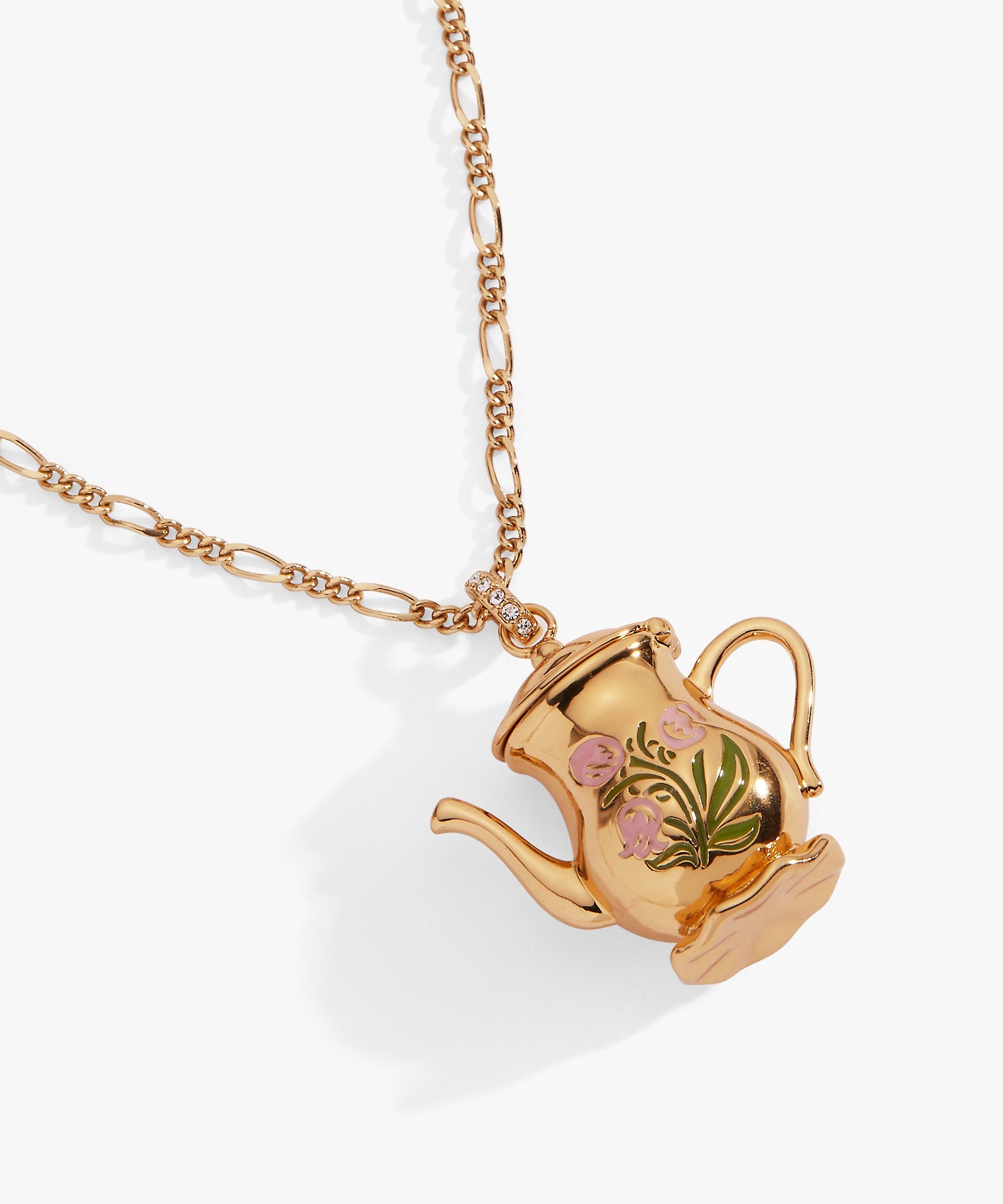 Tea Party Kettle Locket Pendant Necklace