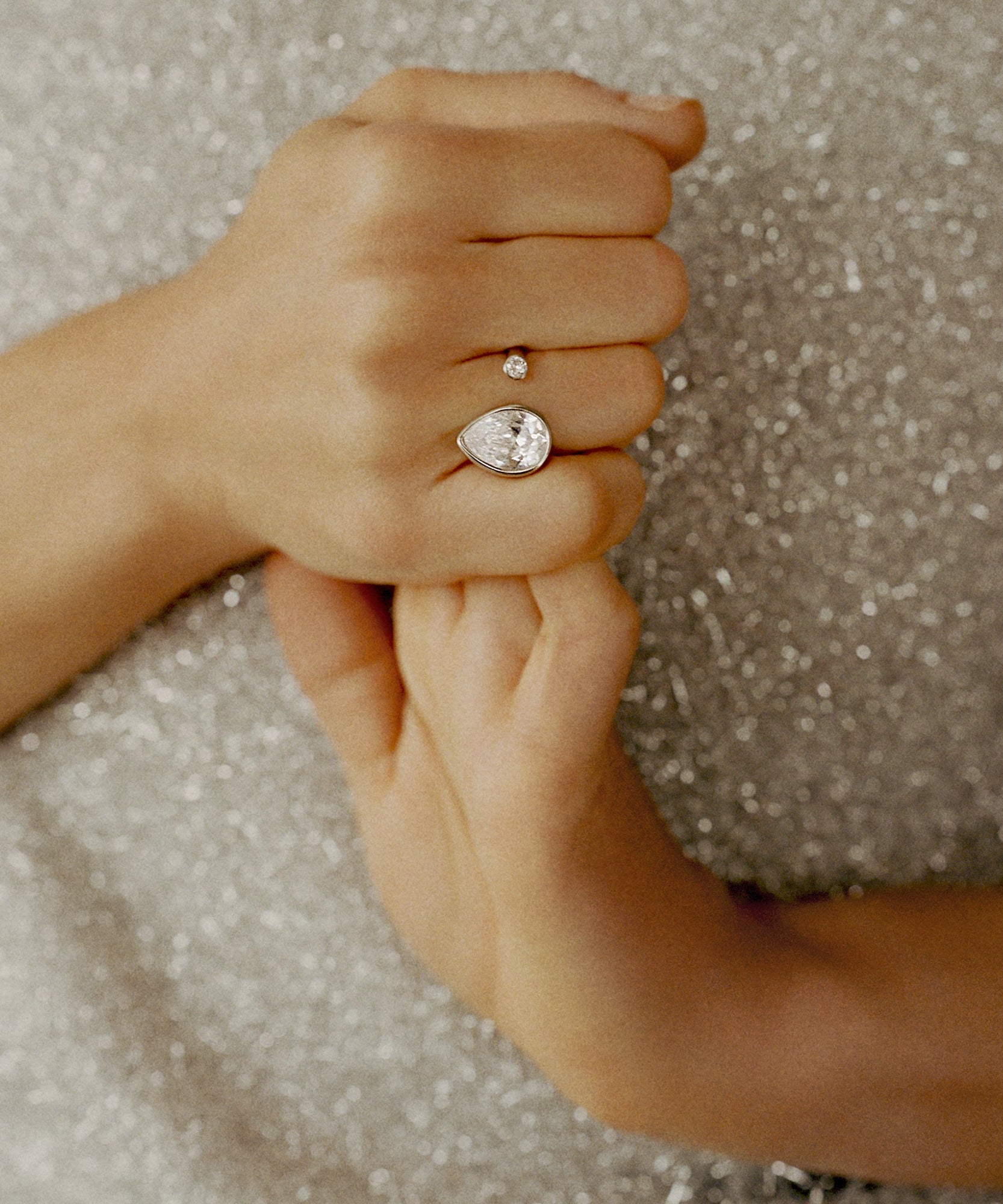 Teardrop Crystal Ring