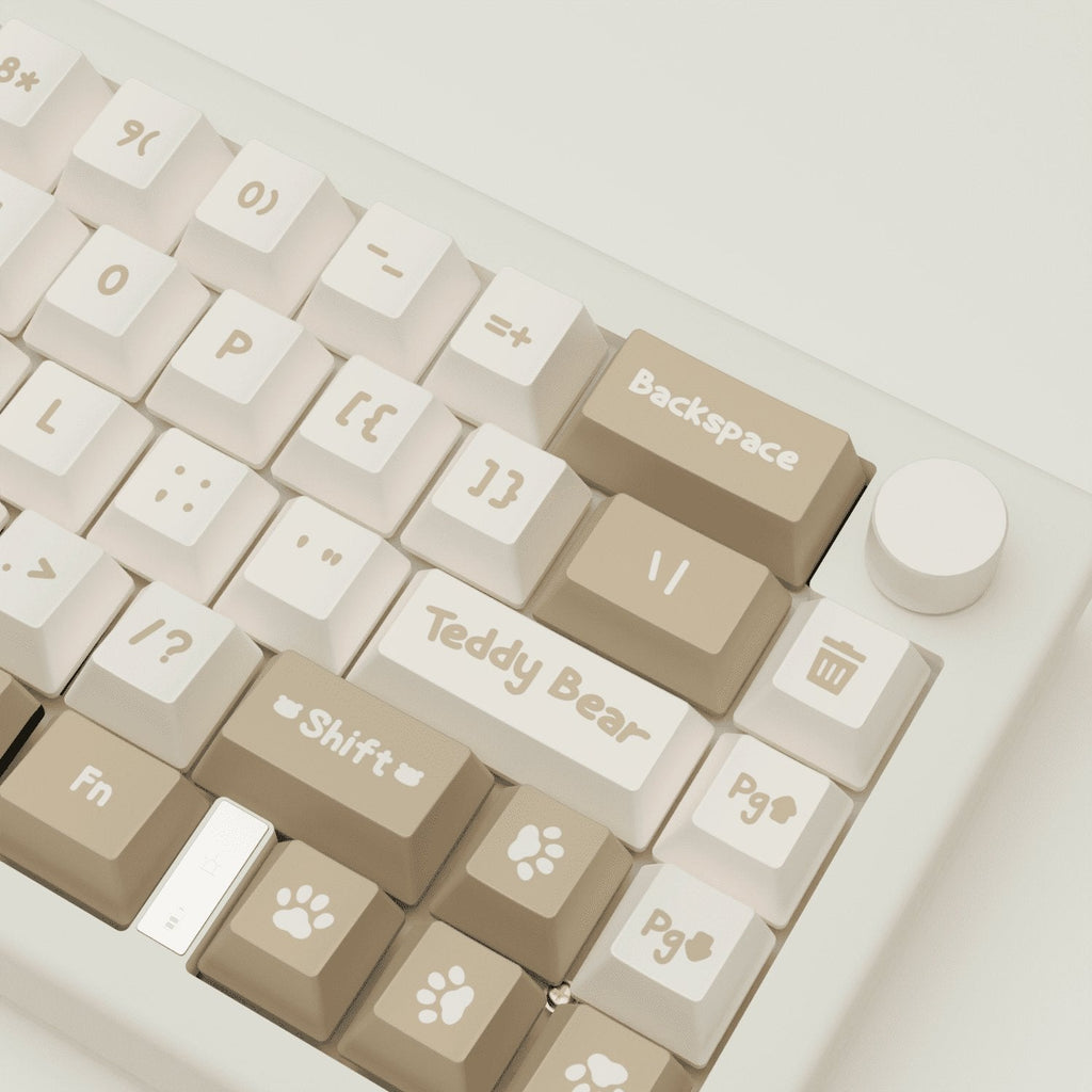 Teddy Bear Design Keycaps and Mechanical Keyboard
